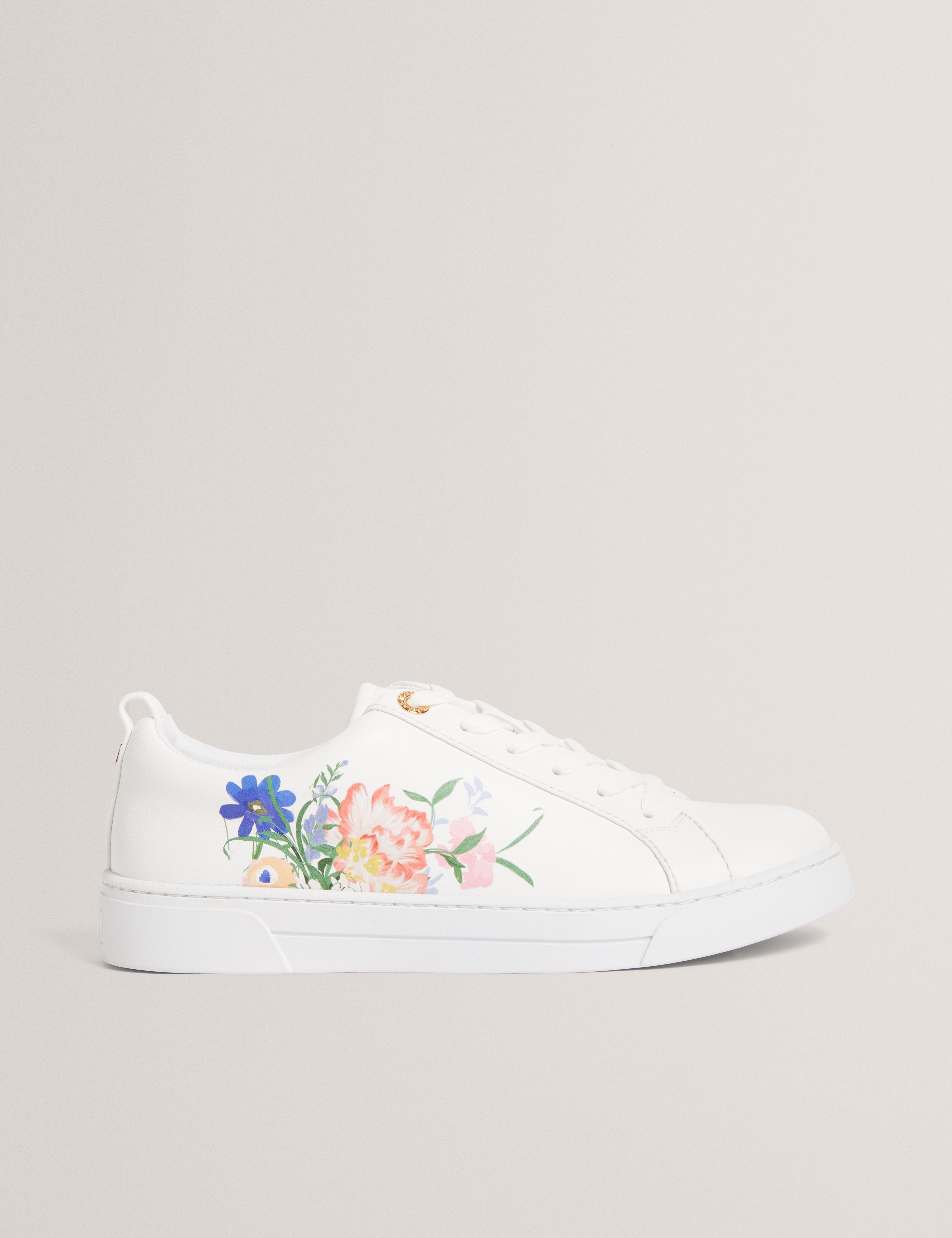 Kaiila Printed Detail Trainer White