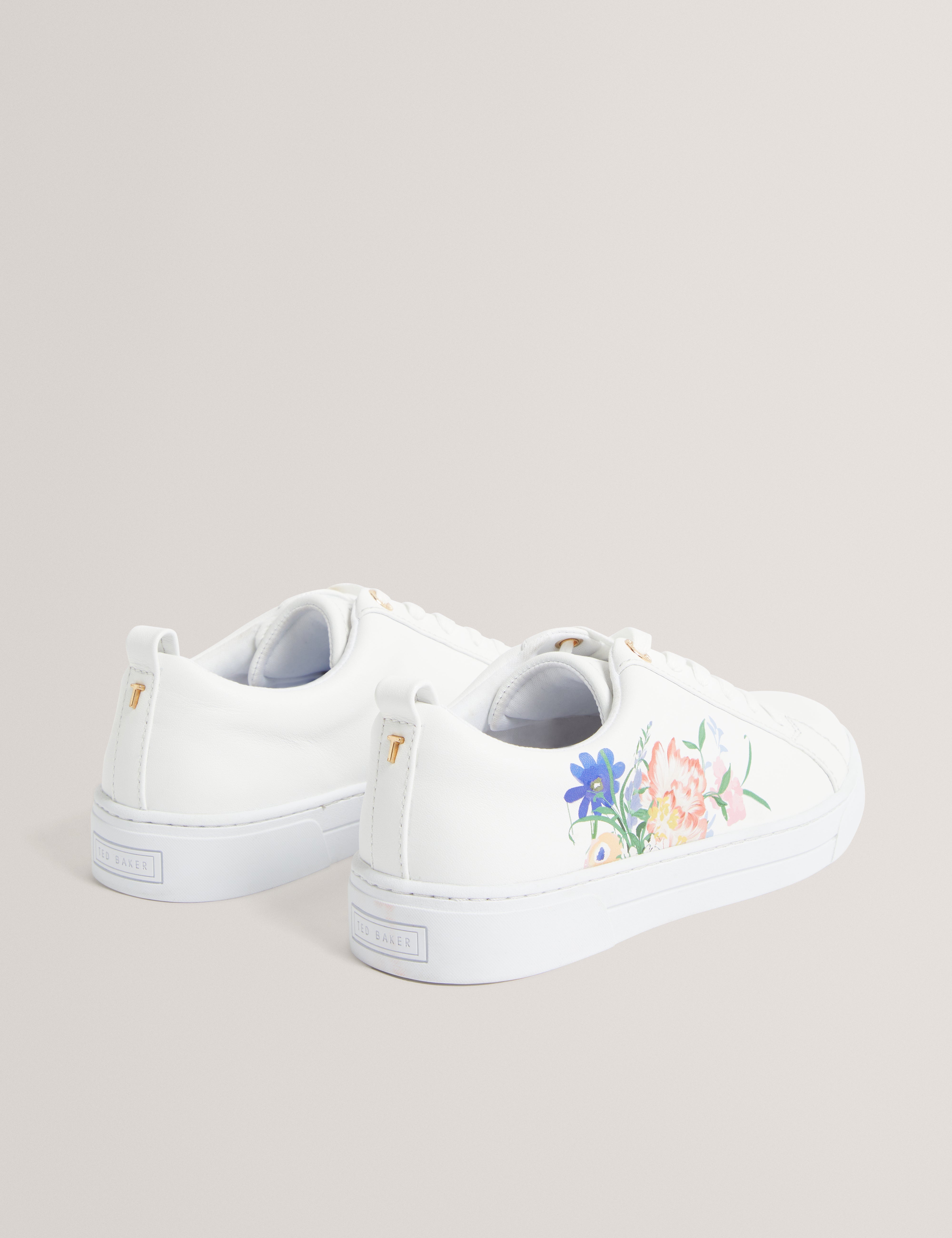 Kaiila Printed Detail Trainer White