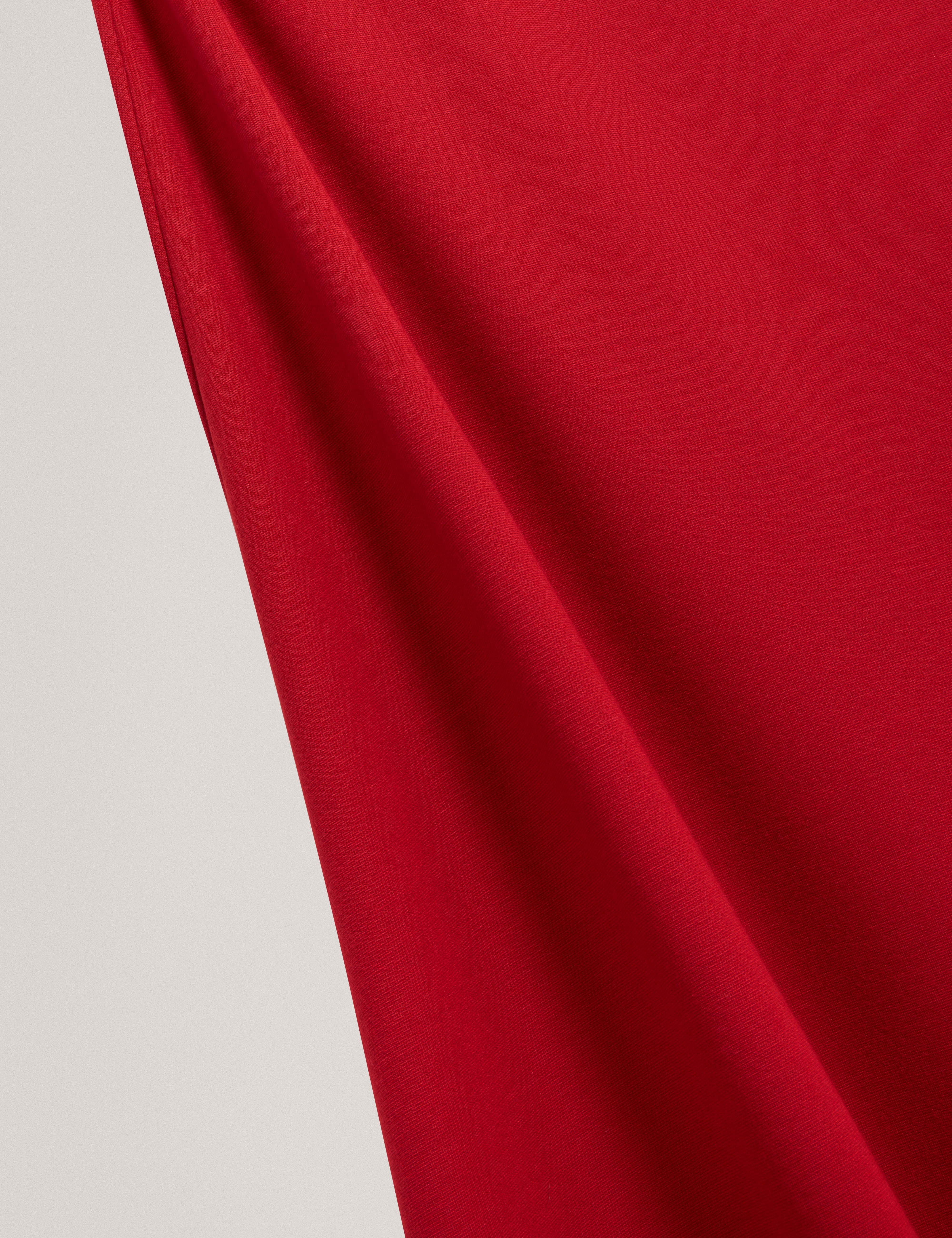 Maevely Jersey Asymmetric Neck Midi Dress Red