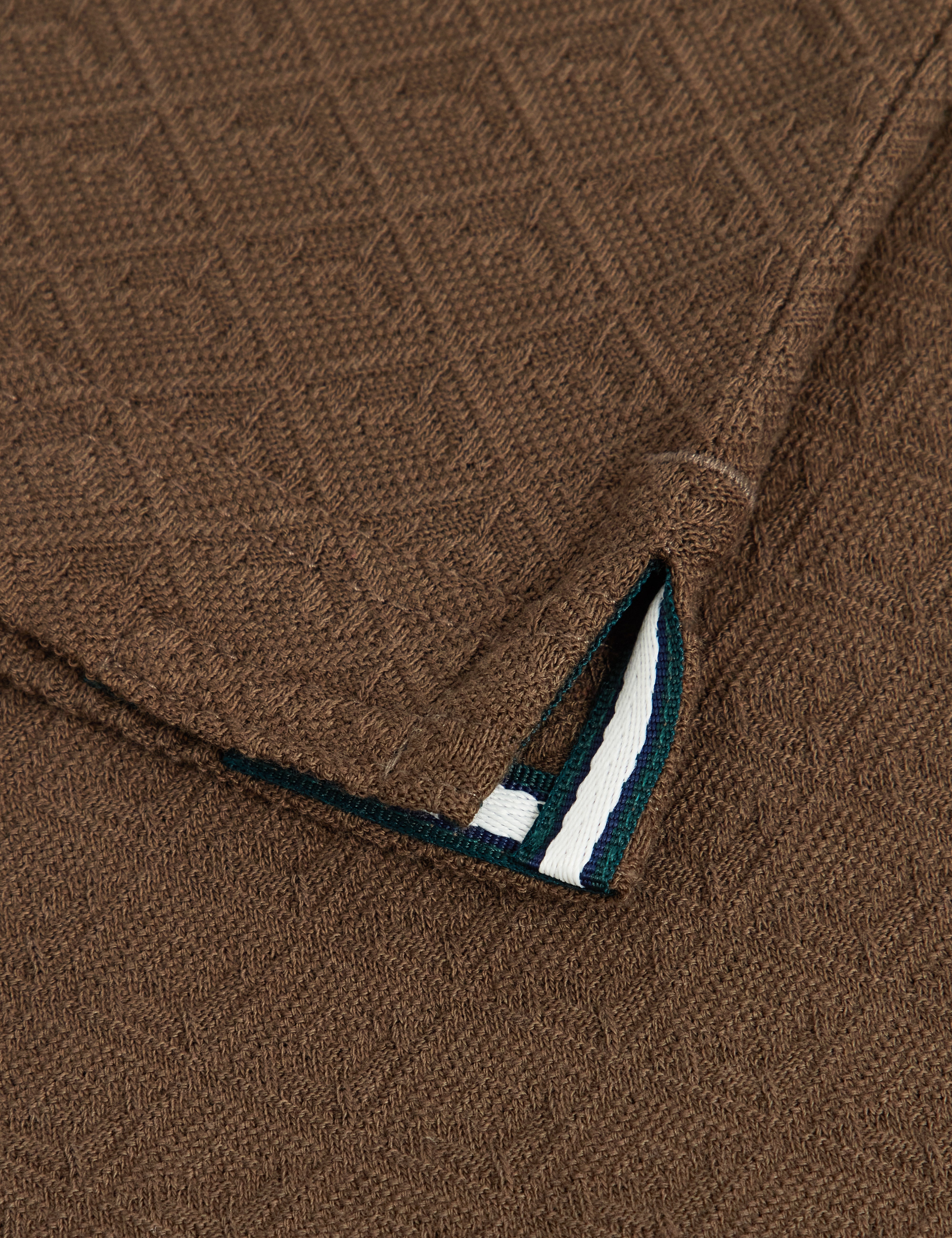 Eldonn Ss Textured T-Shirt Dk-Brown