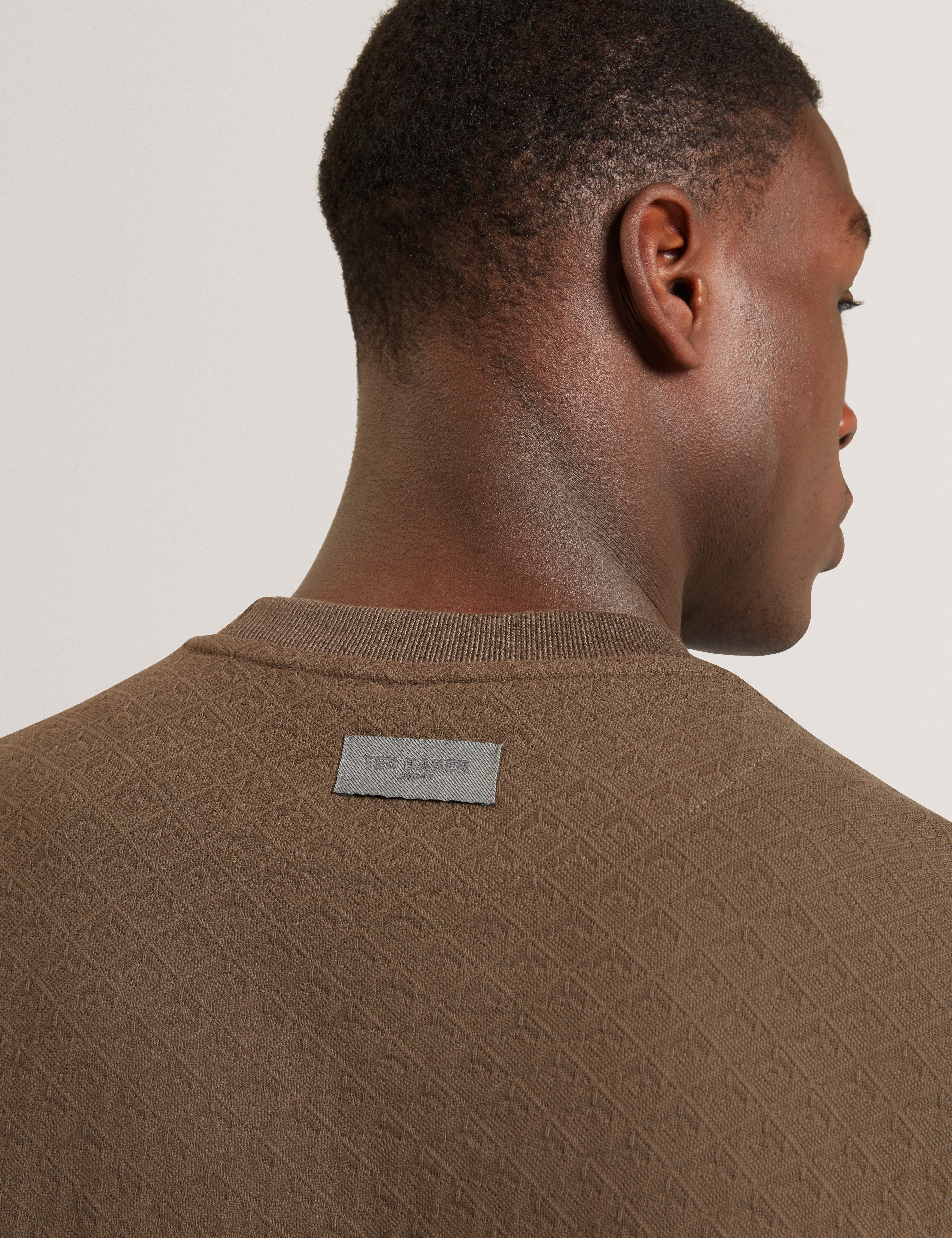 Eldonn Ss Textured T-Shirt Dk-Brown