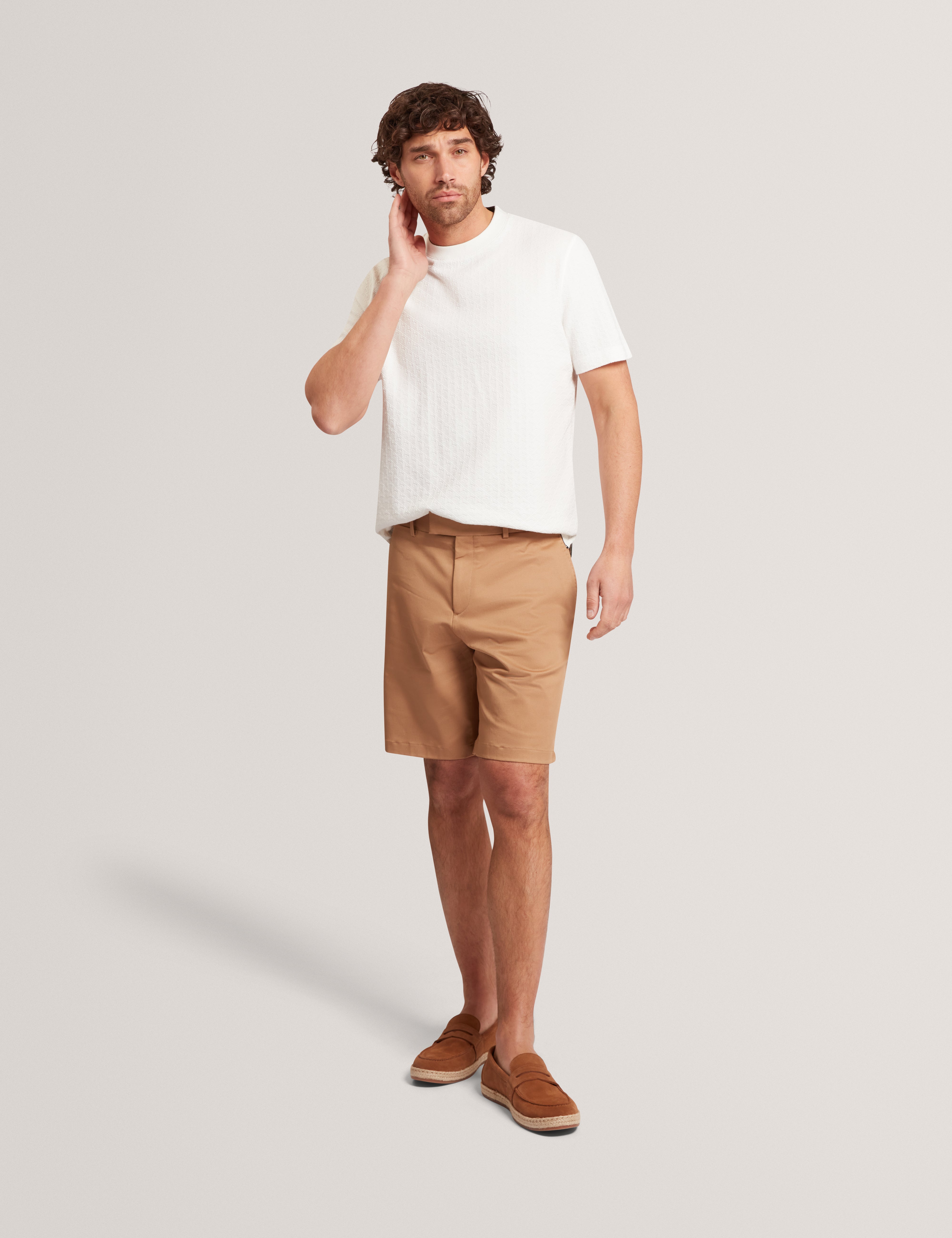 Eldonn Ss Textured T-Shirt White