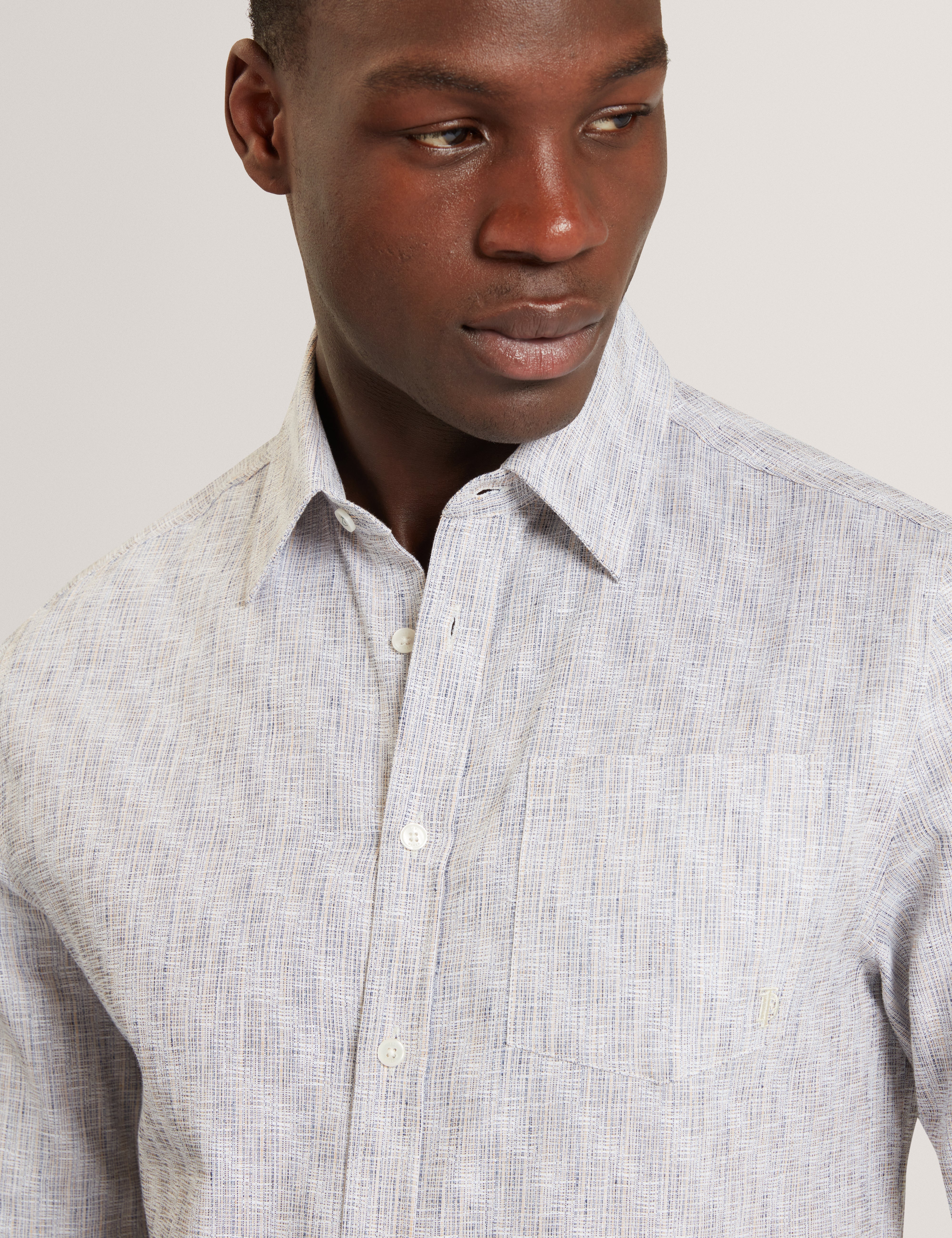 Reus Ls Relaxed Grindle Shirt Ecru