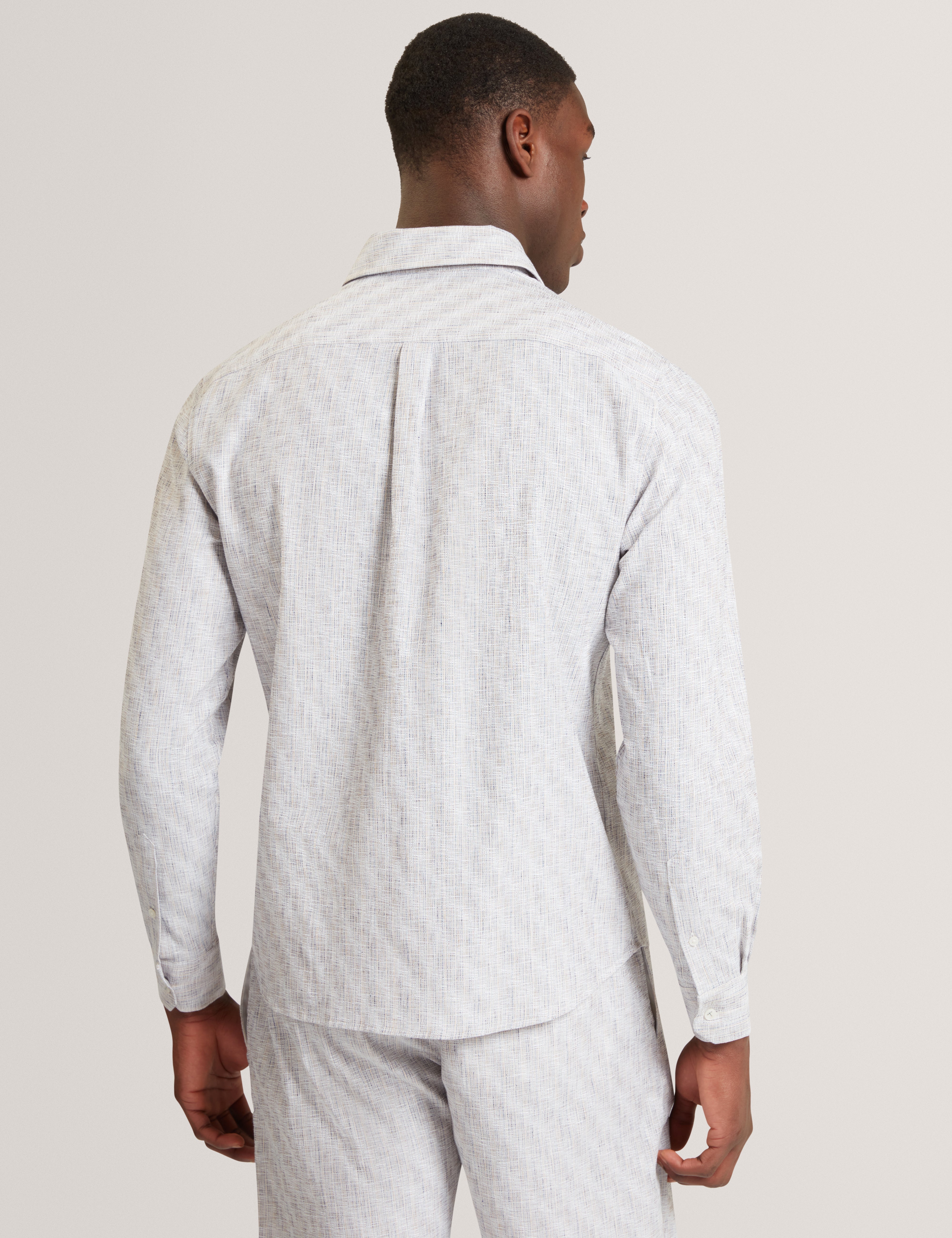 Reus Ls Relaxed Grindle Shirt Ecru