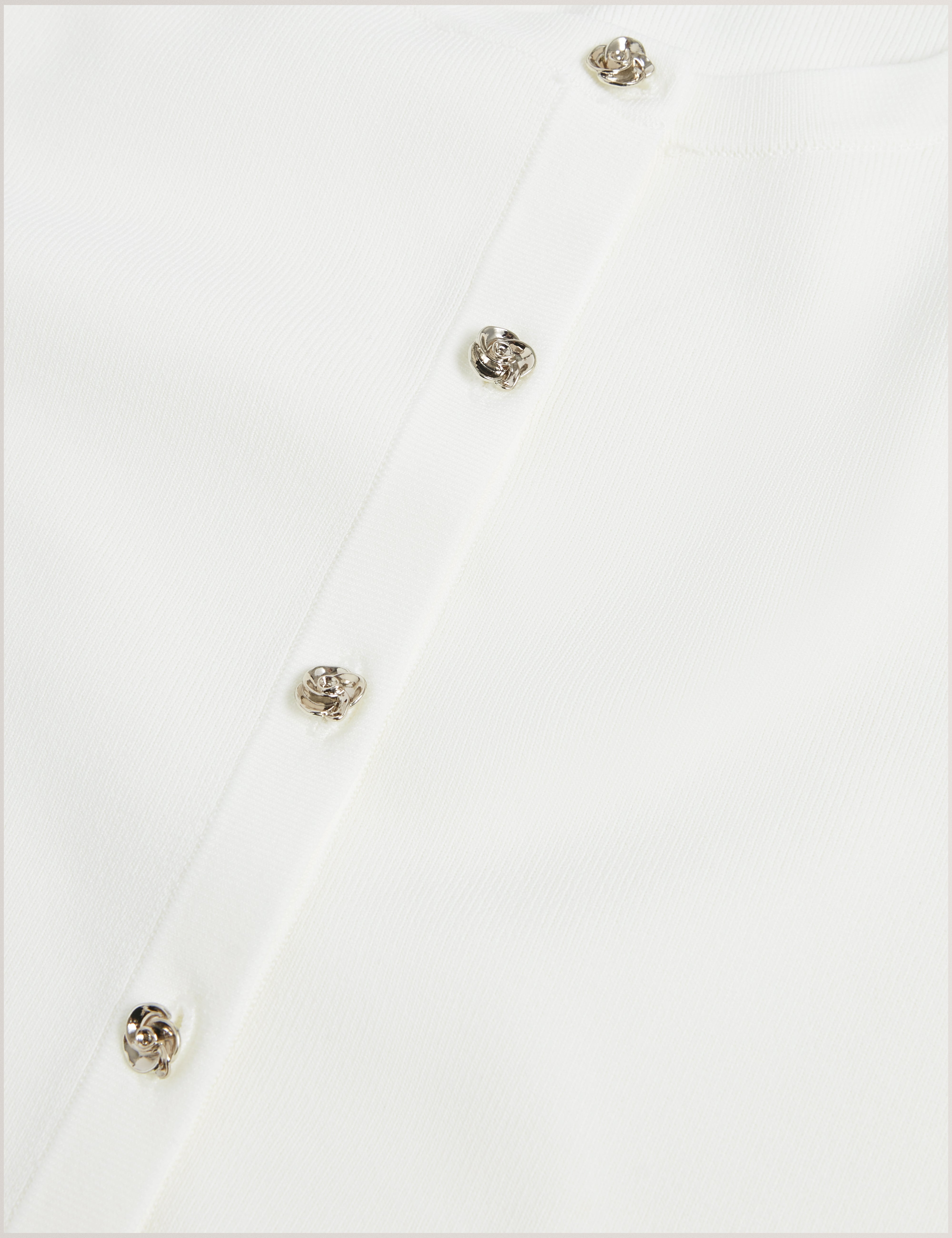 Vedla Cropped Crew Neck Cardigan Ivory