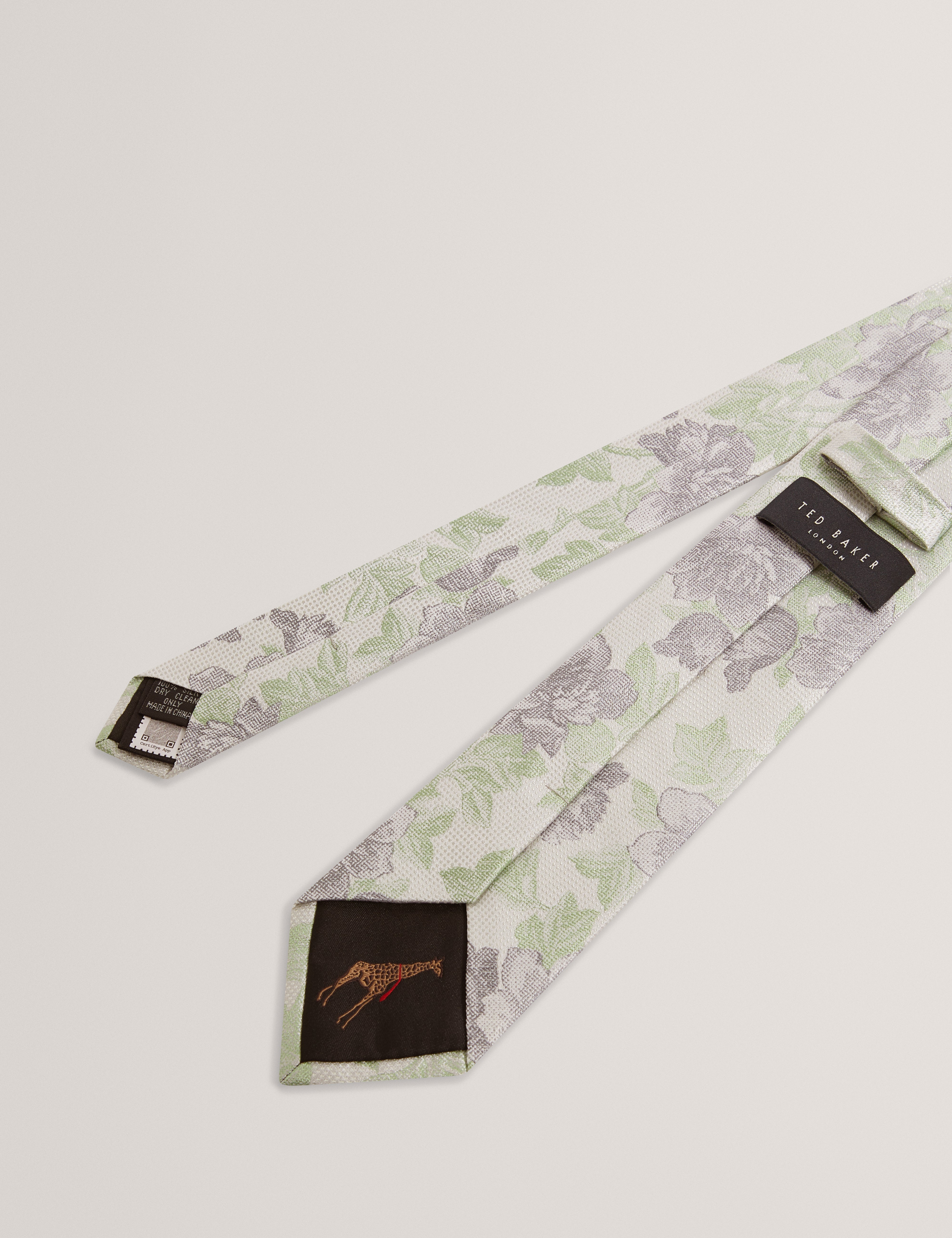 Bitonte Jacquard Floral Silk Tie Blue
