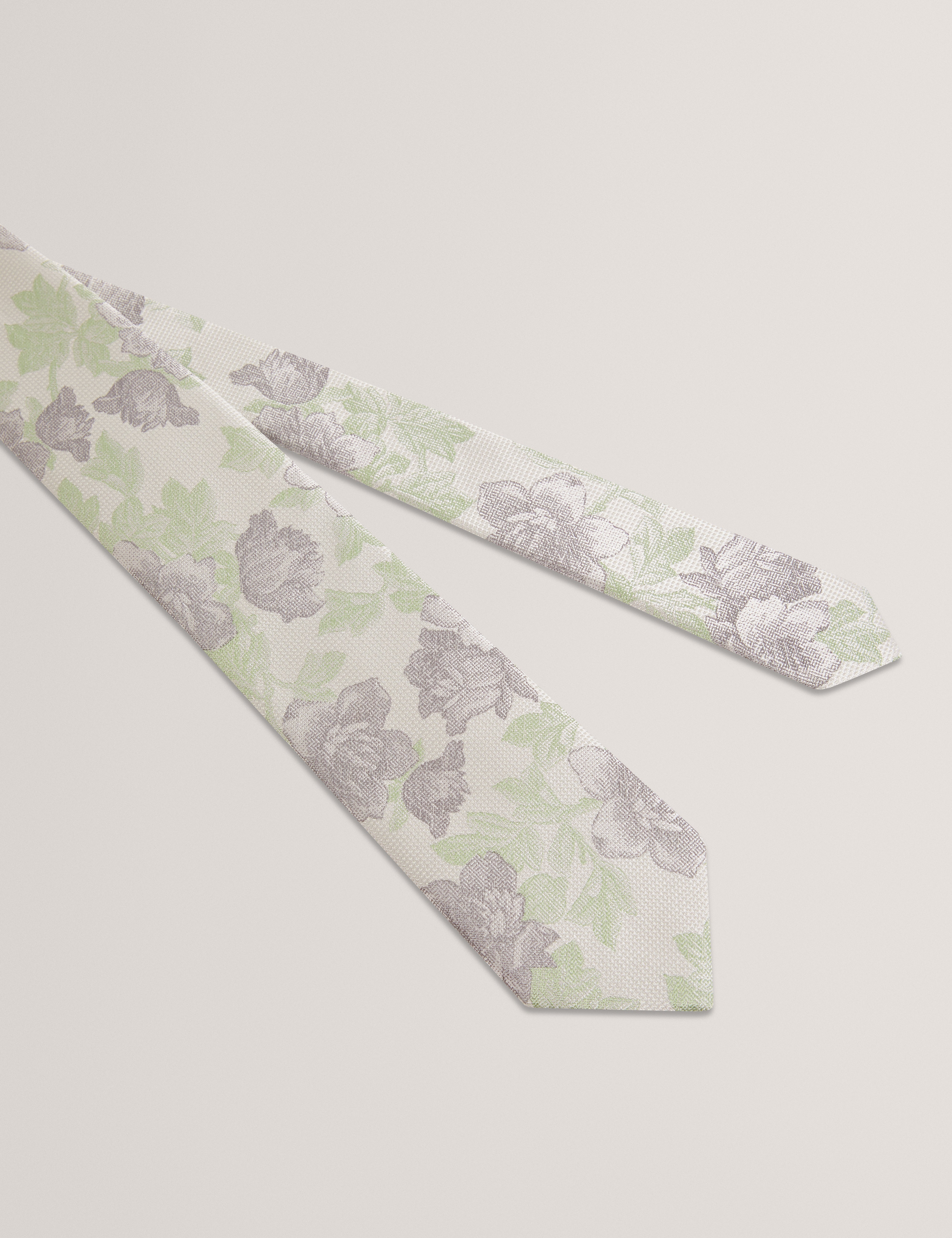 Bitonte Jacquard Floral Silk Tie Blue