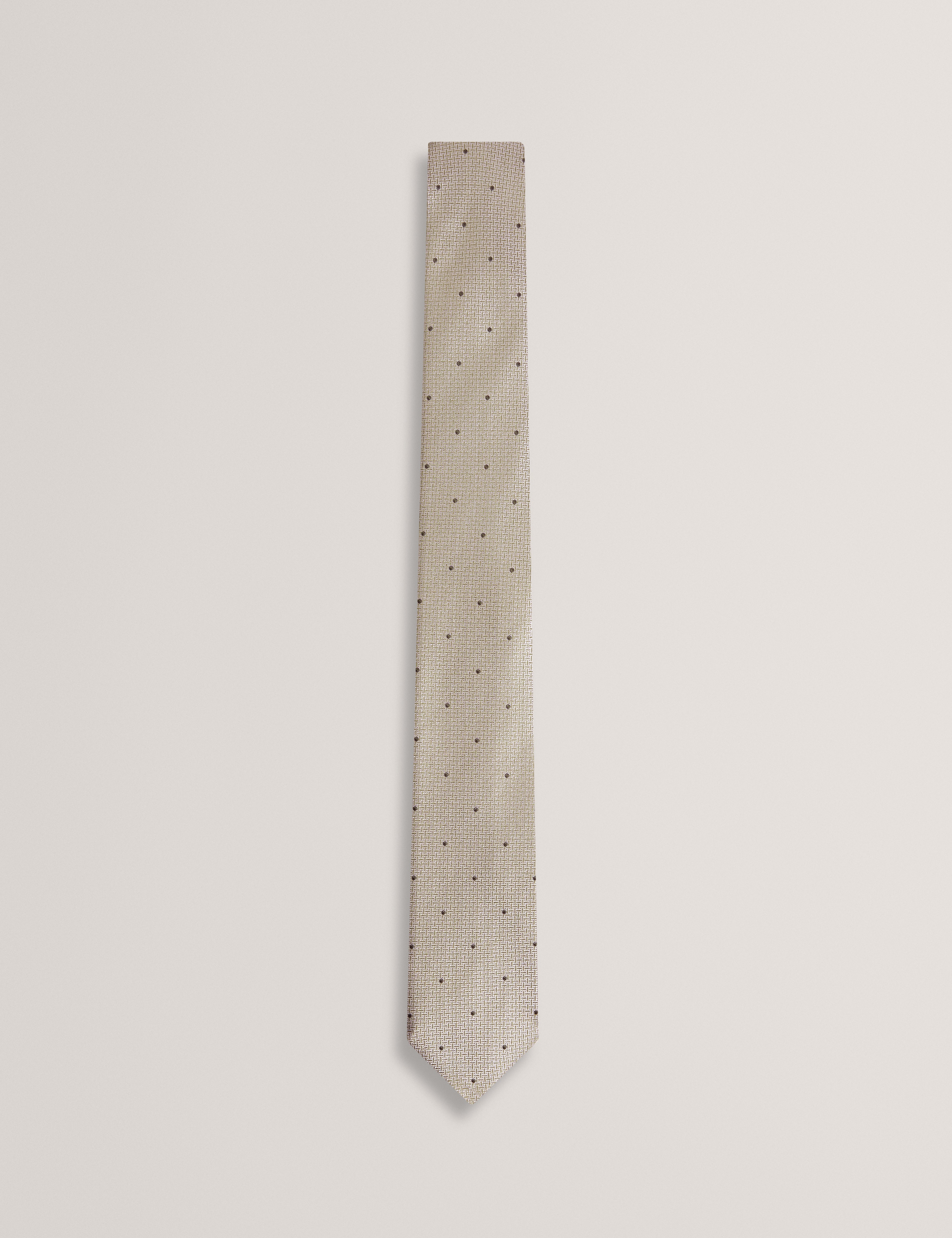 Ferrara Woven Spot Silk Tie Green