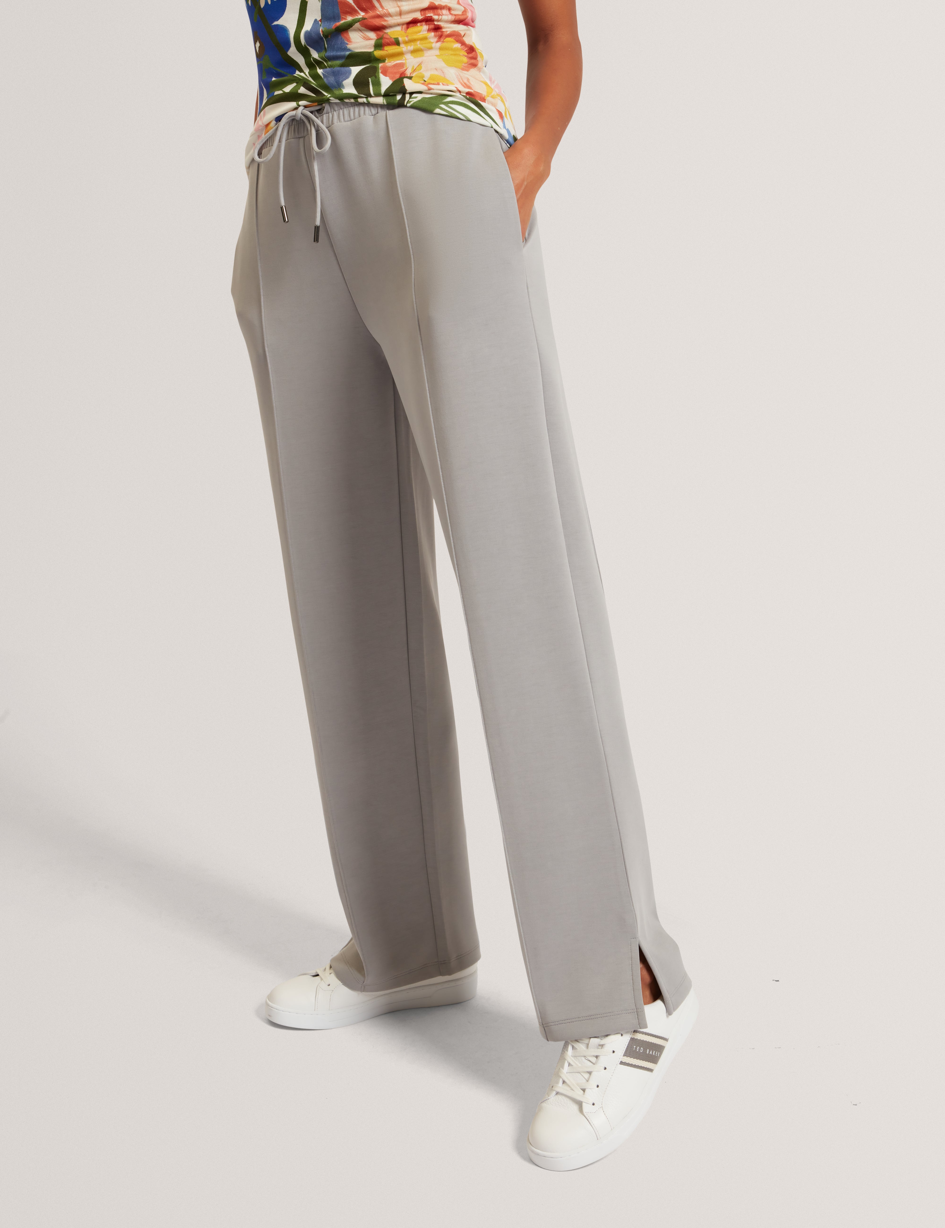 Nowelll Cupro Split Hem Jogger Grey