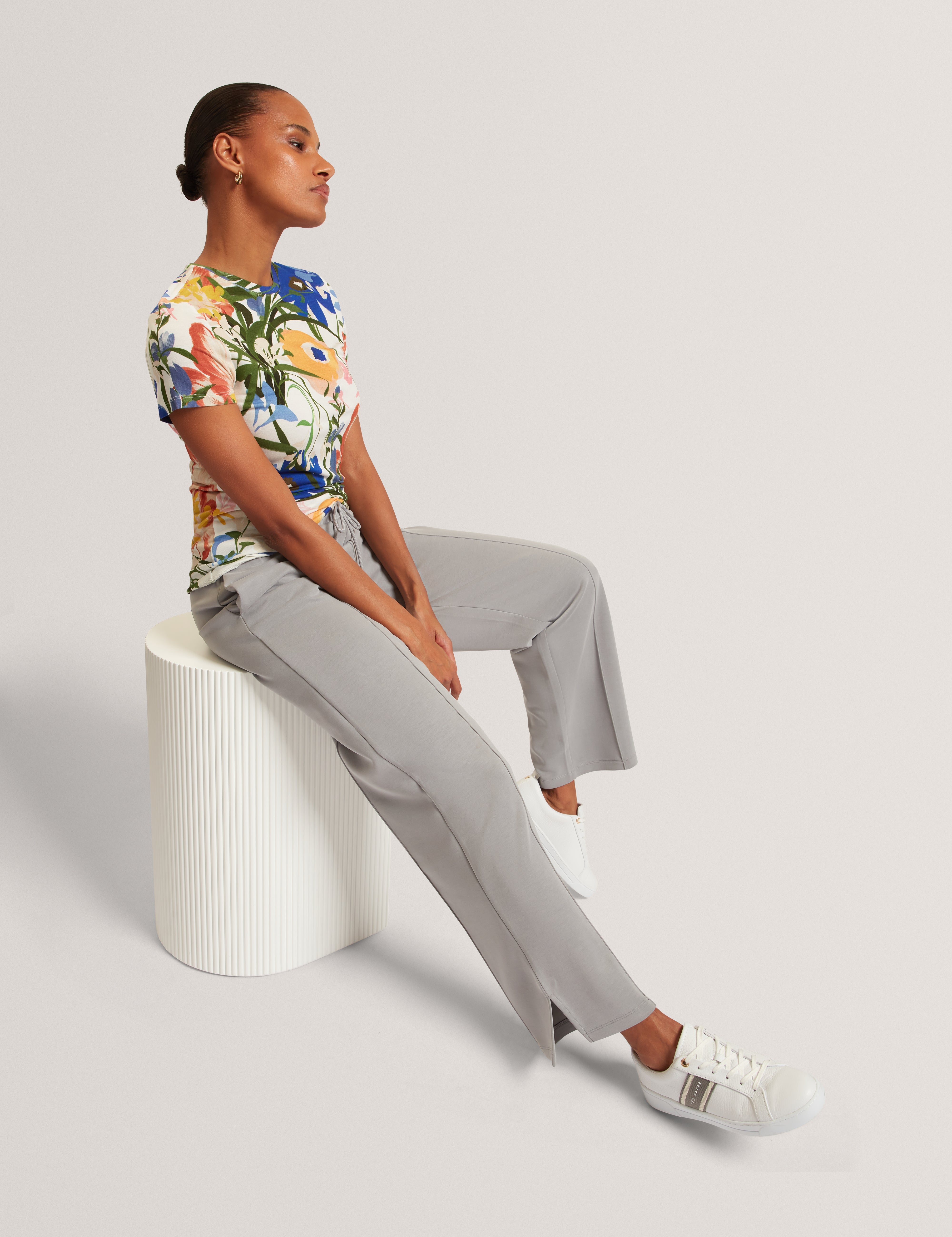Nowelll Cupro Split Hem Jogger Grey