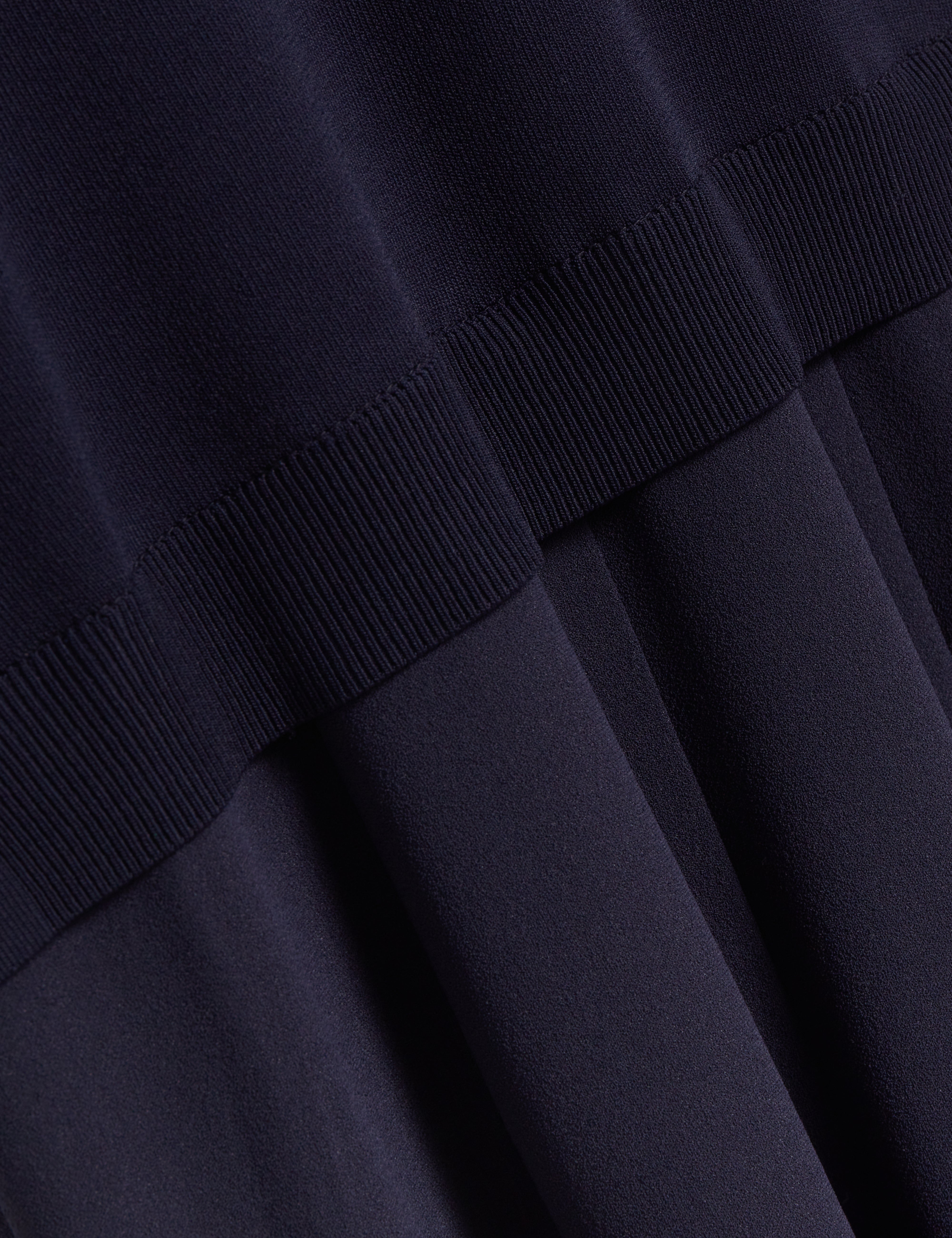 Lecksy Knitted Polo Mockable Jumpsuit Navy