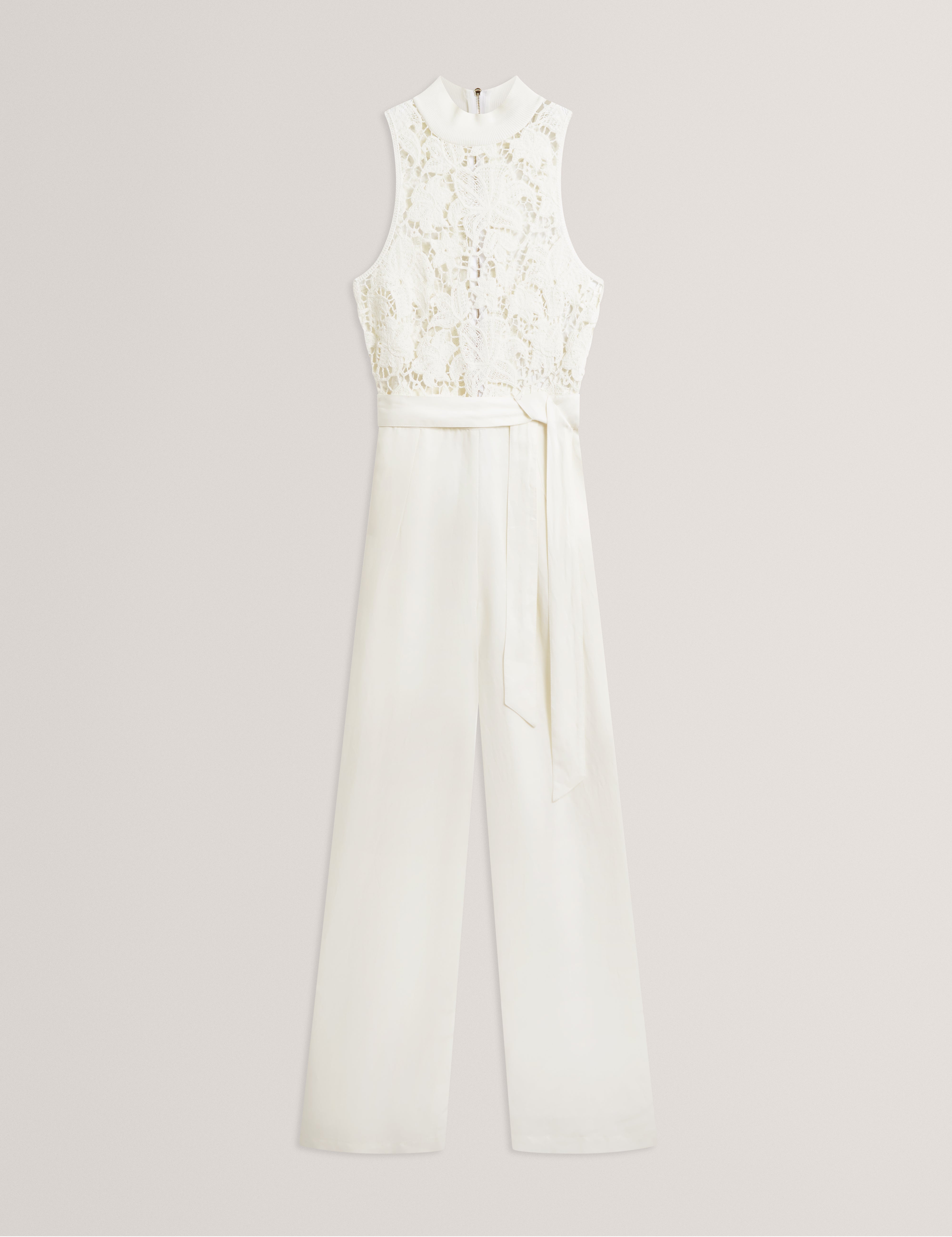 Calanta Crochet Mockable Jumpsuit Ivory