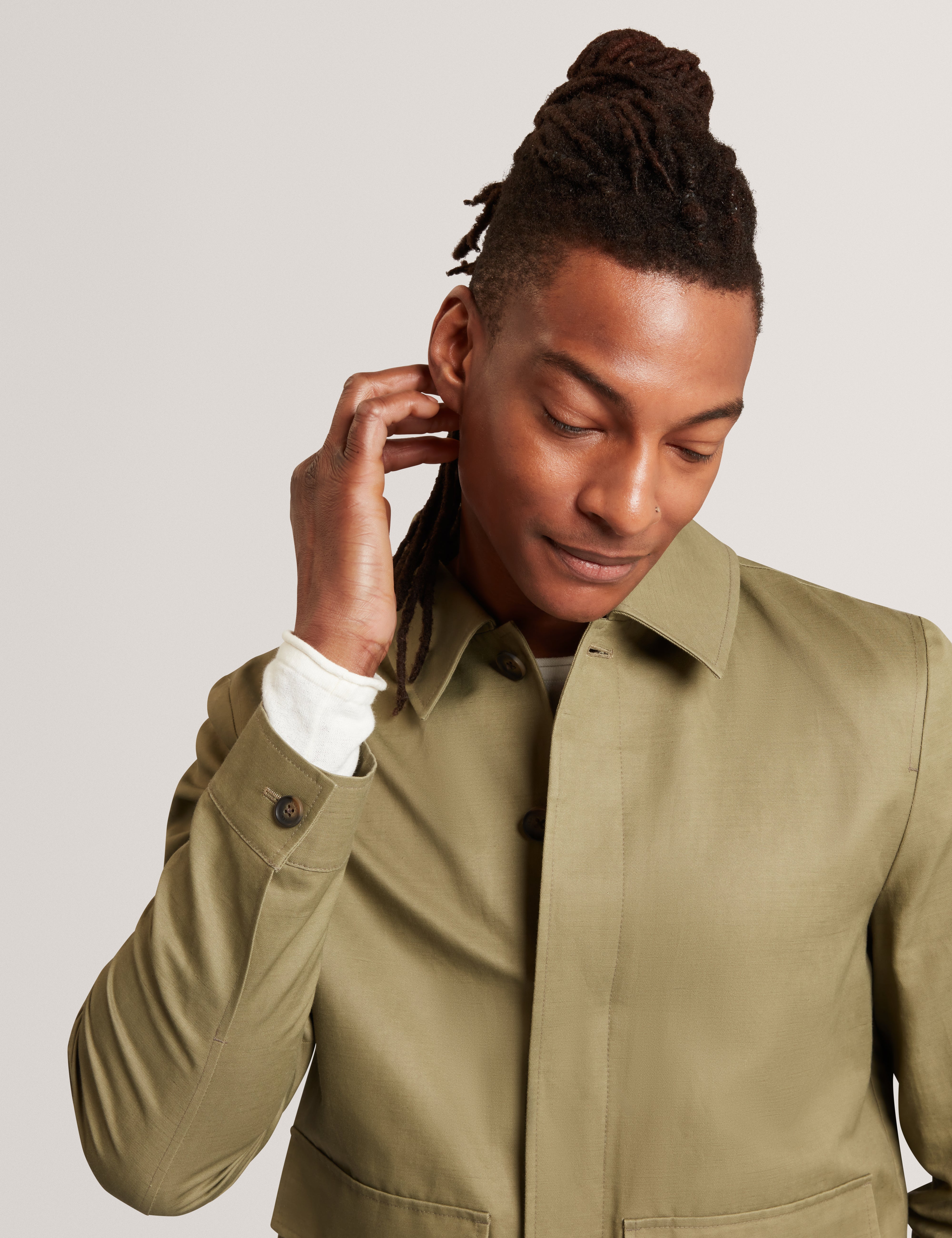 Trennt Unlined Lightweight Harrington Olive