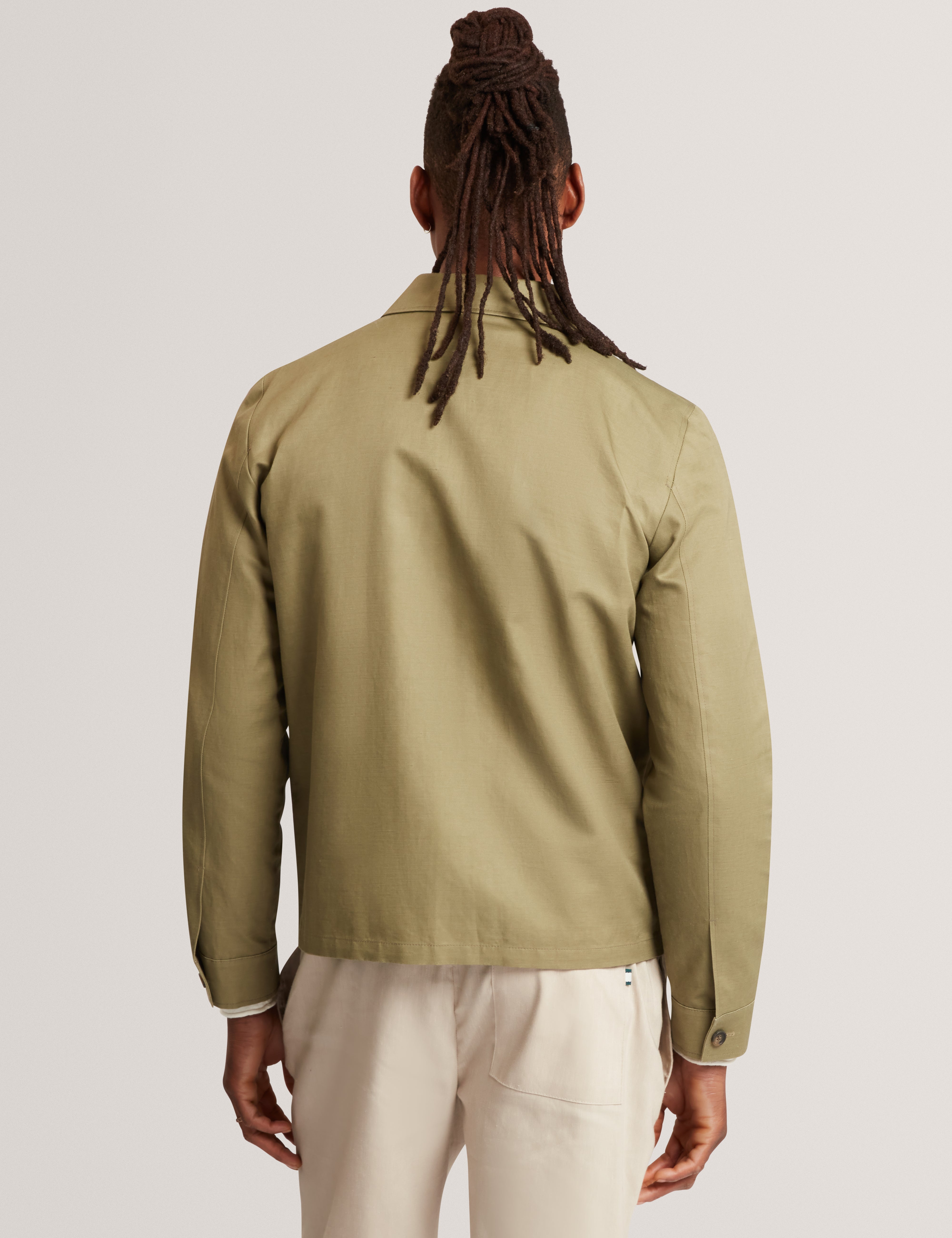 Trennt Unlined Lightweight Harrington Olive