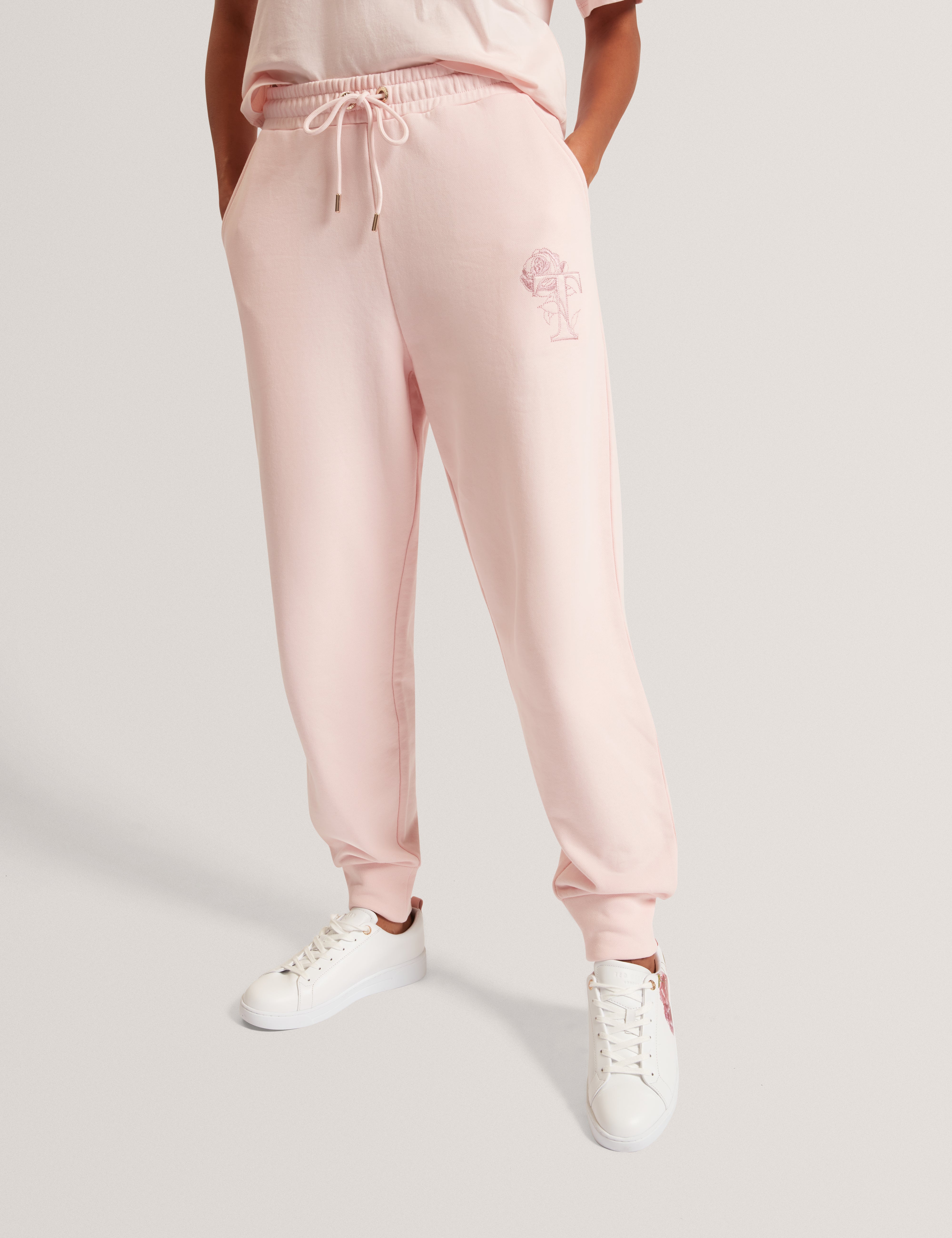 Calytri T Branded Barrel Leg Jogger Pink