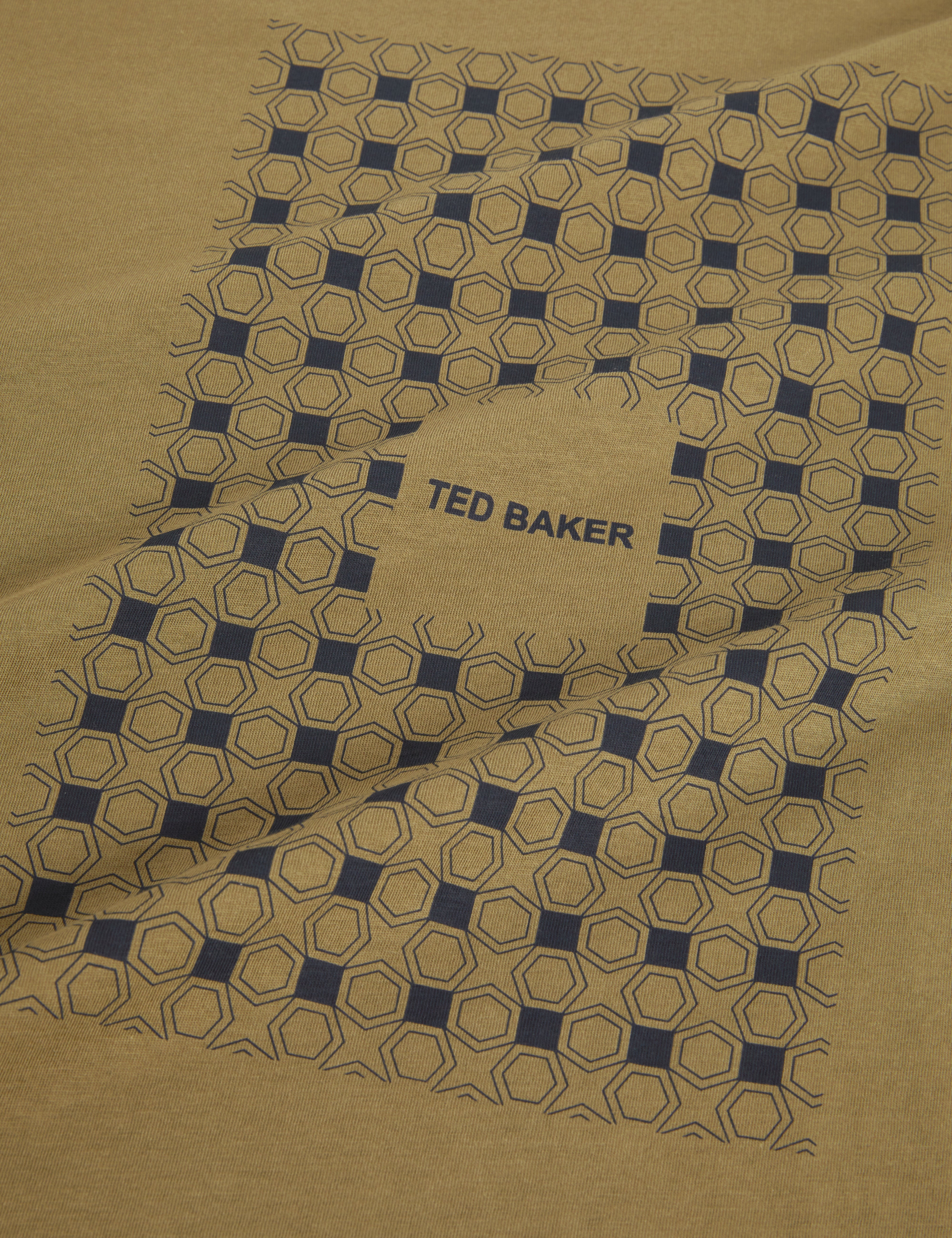 Mccourt Short Sleeve Box Print T-Shirt Khaki