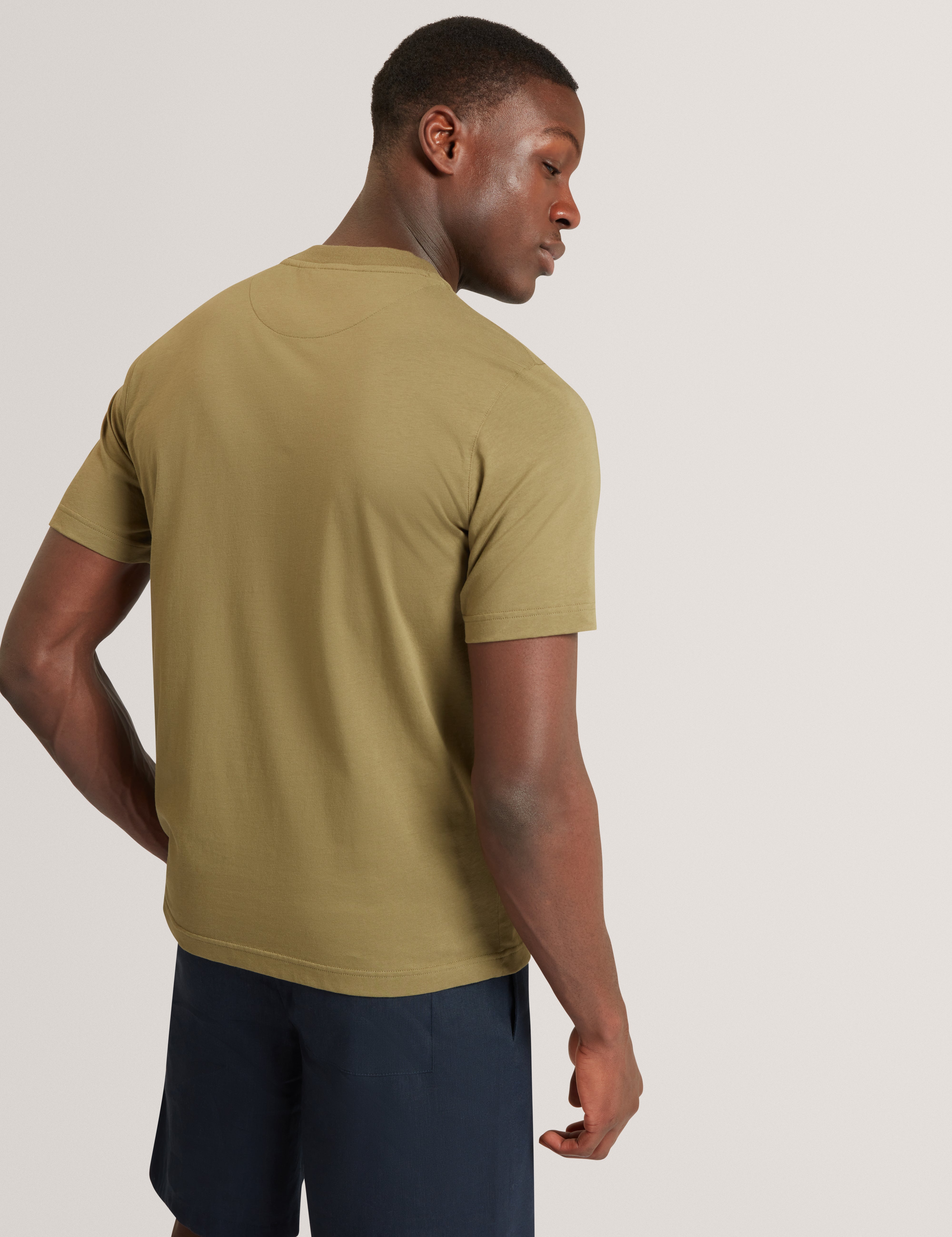 Mccourt Short Sleeve Box Print T-Shirt Khaki