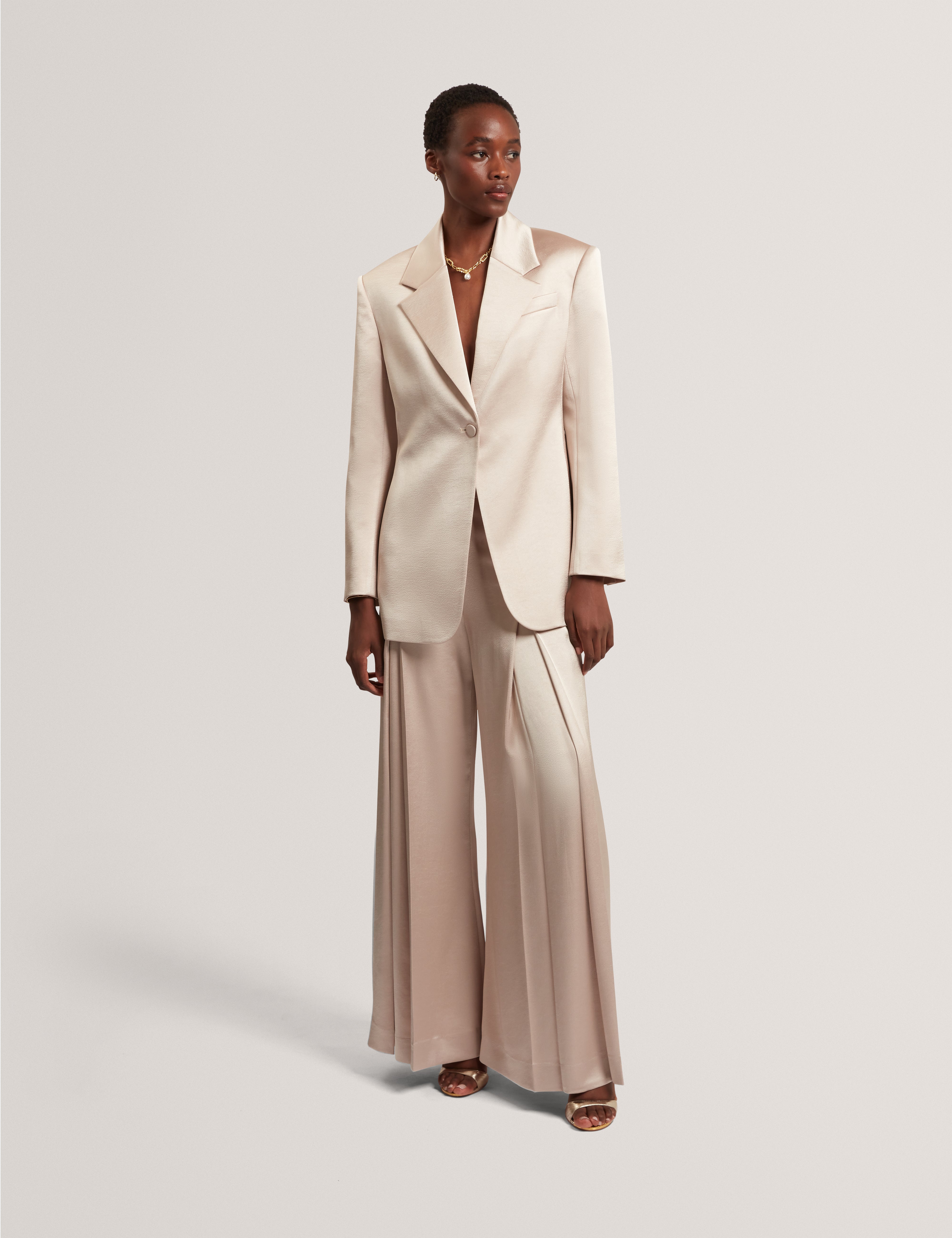 Ambita Tailored Blazer Natural