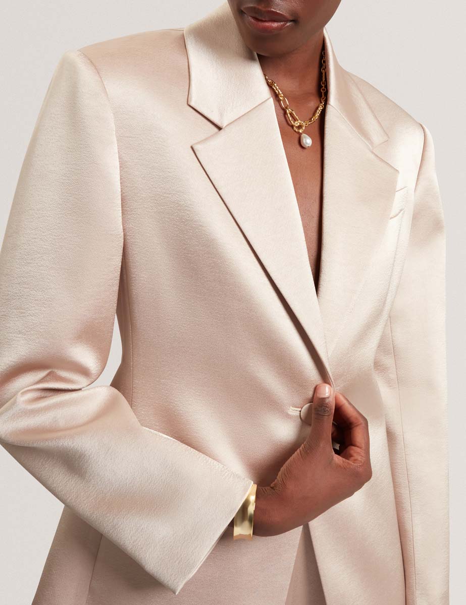 Ambita Tailored Blazer Natural