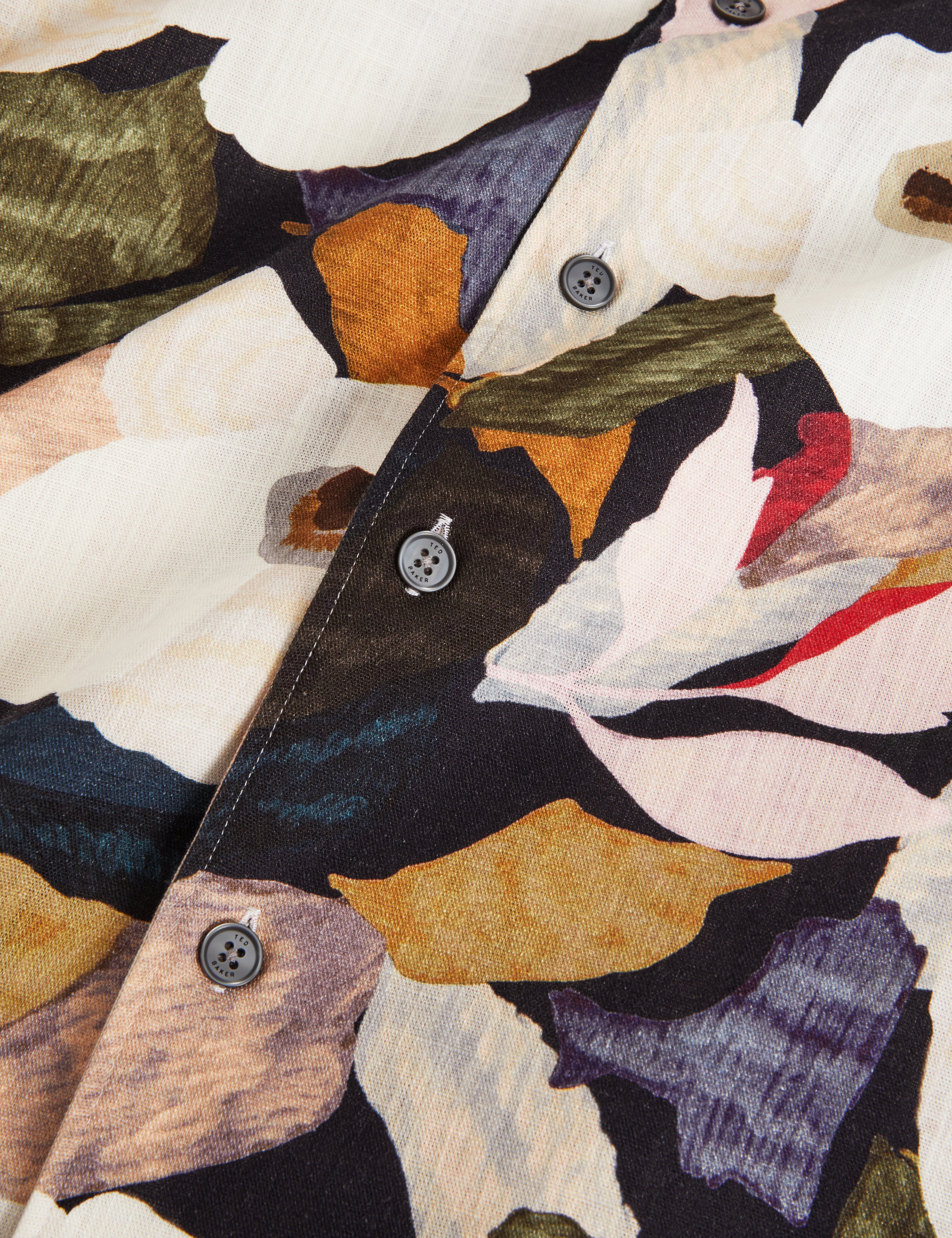 Langdon Ss Relaxed Bold Abstract Floral Multicol