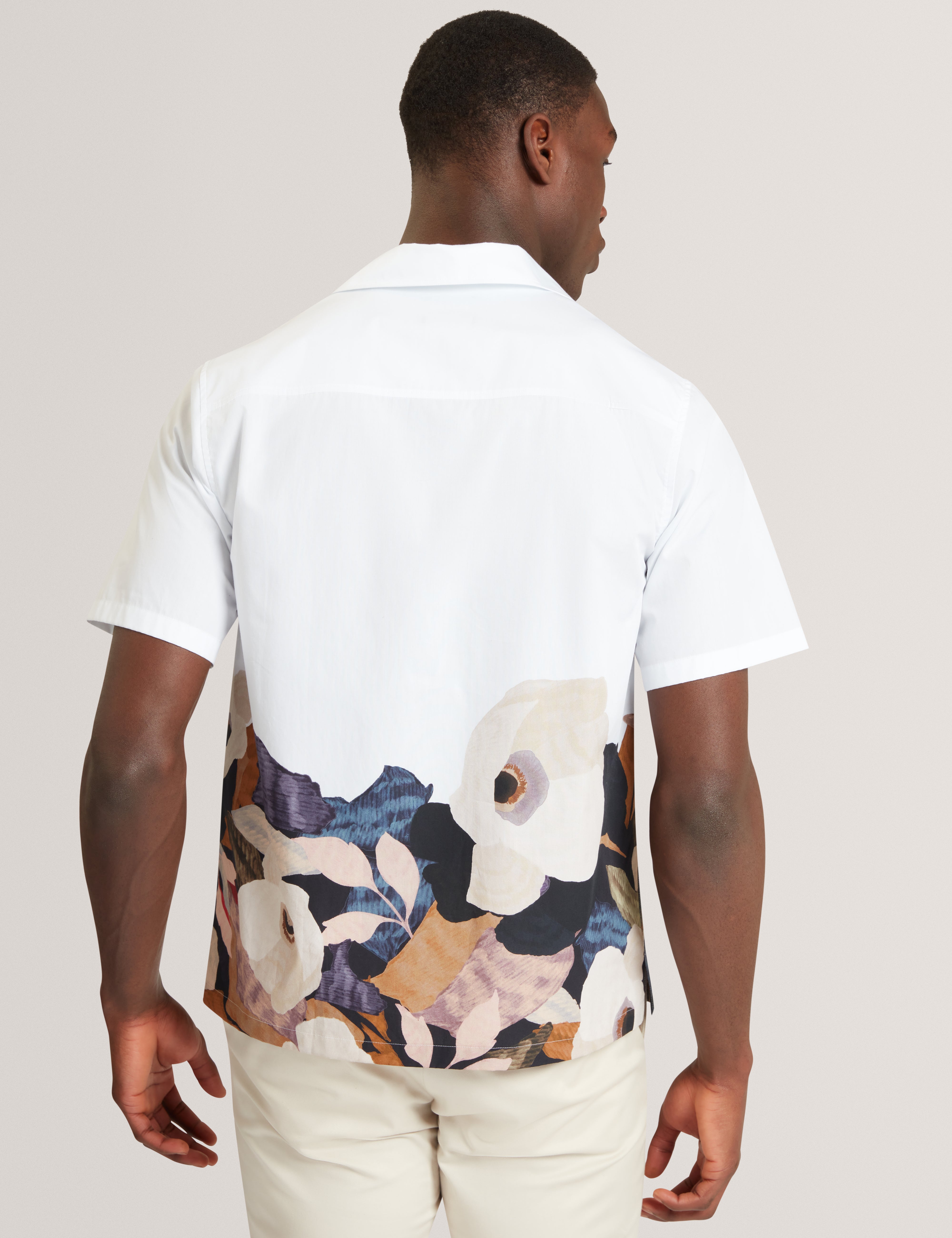 Moussa Ss Relaxed Placement Print Shirt White