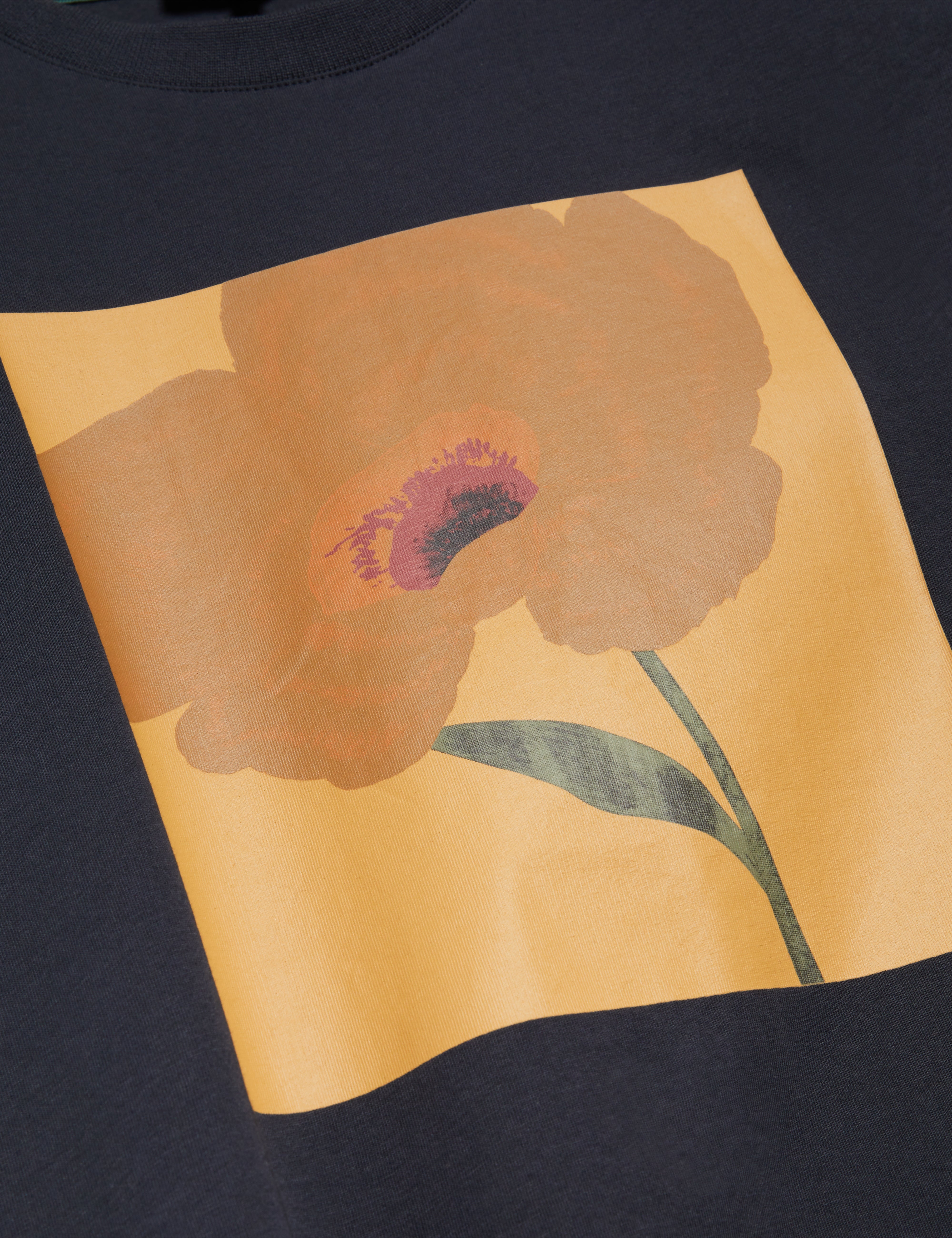 Crawley Ss Graphic Box Floral T-Shirt Navy