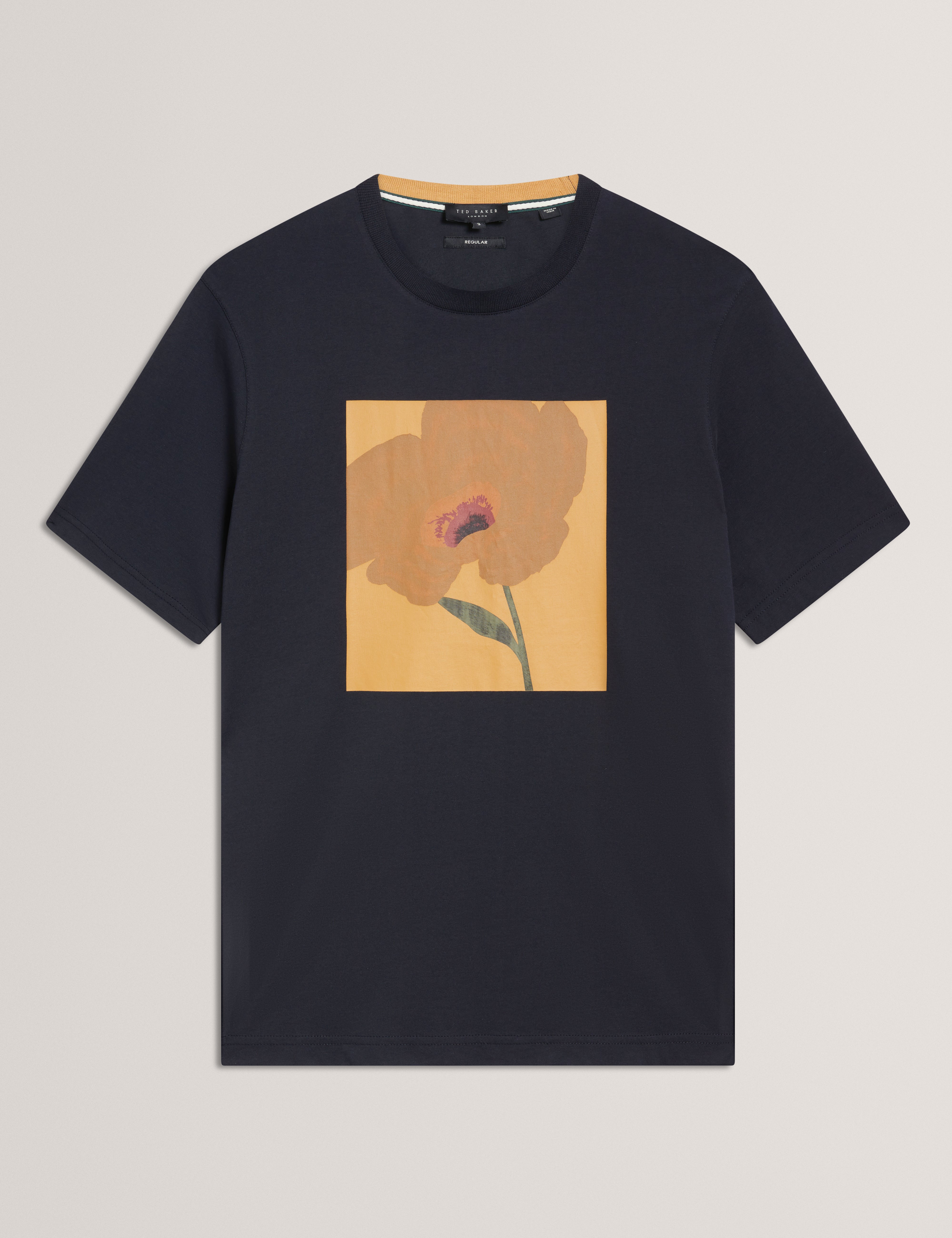 Crawley Ss Graphic Box Floral T-Shirt Navy