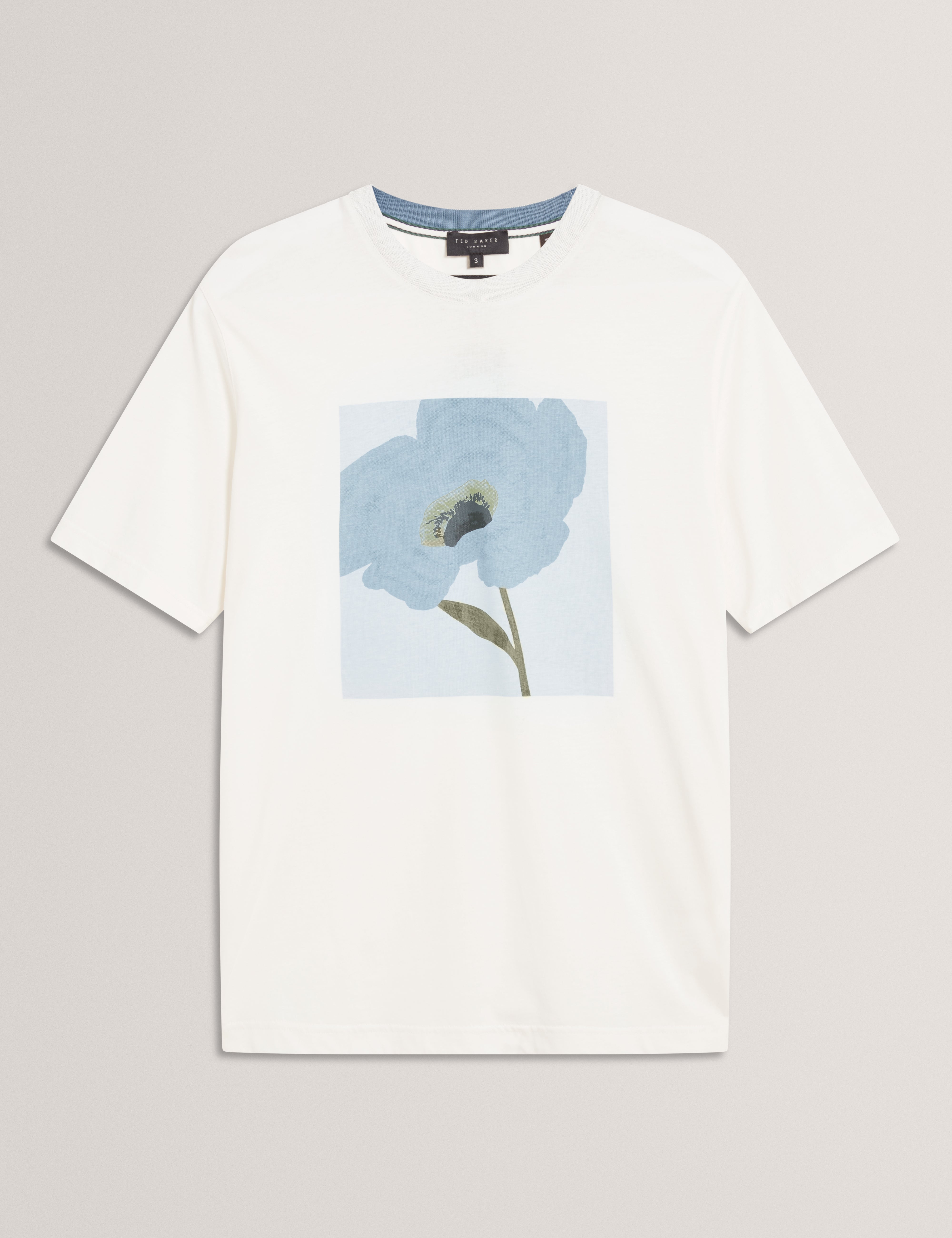 Crawley Ss Graphic Box Floral T-Shirt White