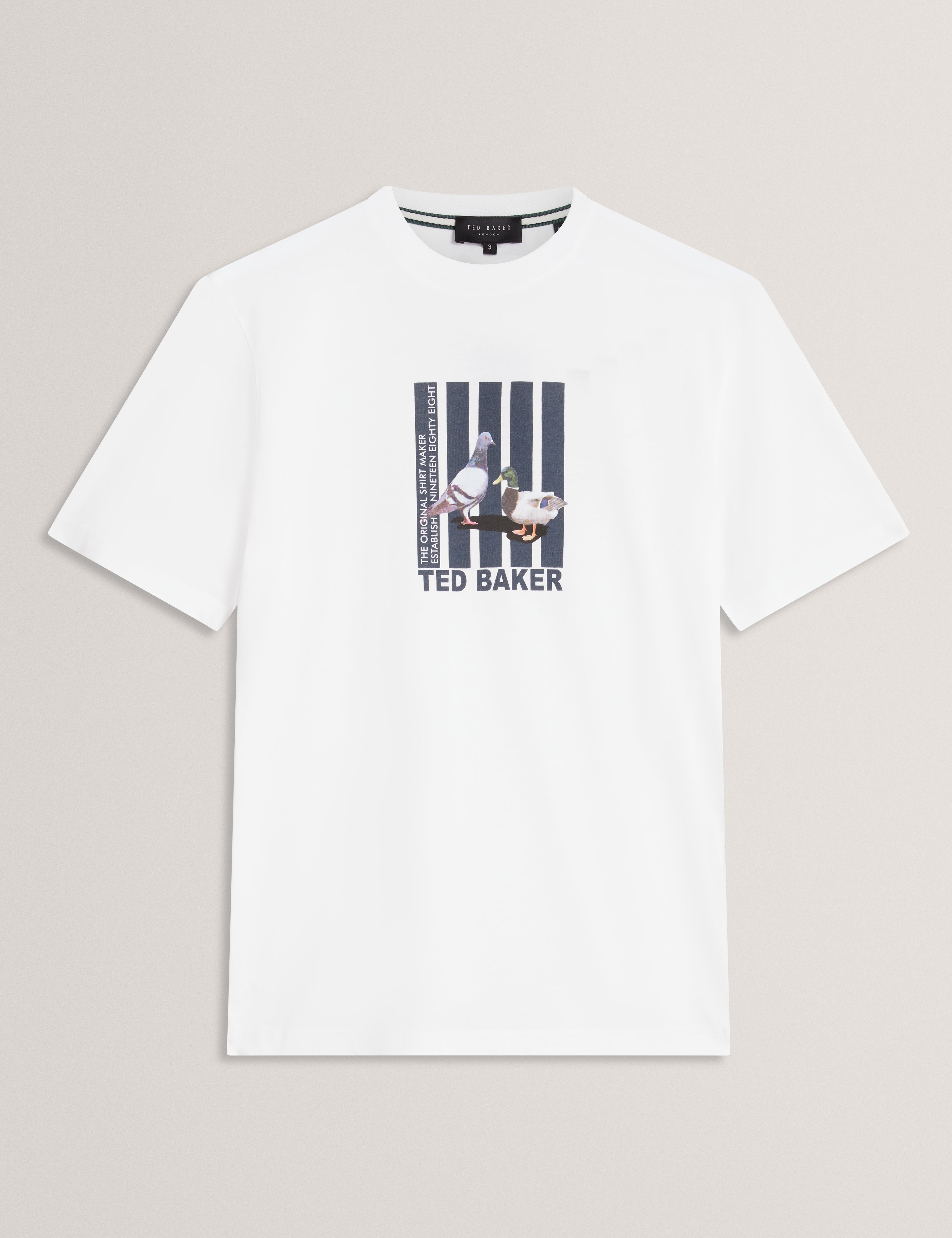 Waitte Short Sleeve Duck Graphic T-Shirt White