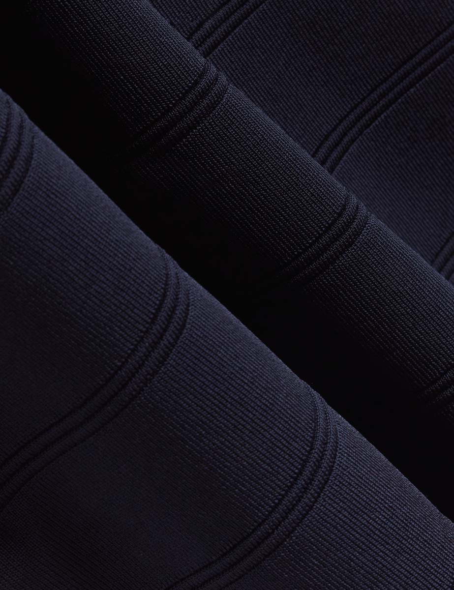 Ardiele Cross Neck Bandage Bodycon Knitted Dress Navy