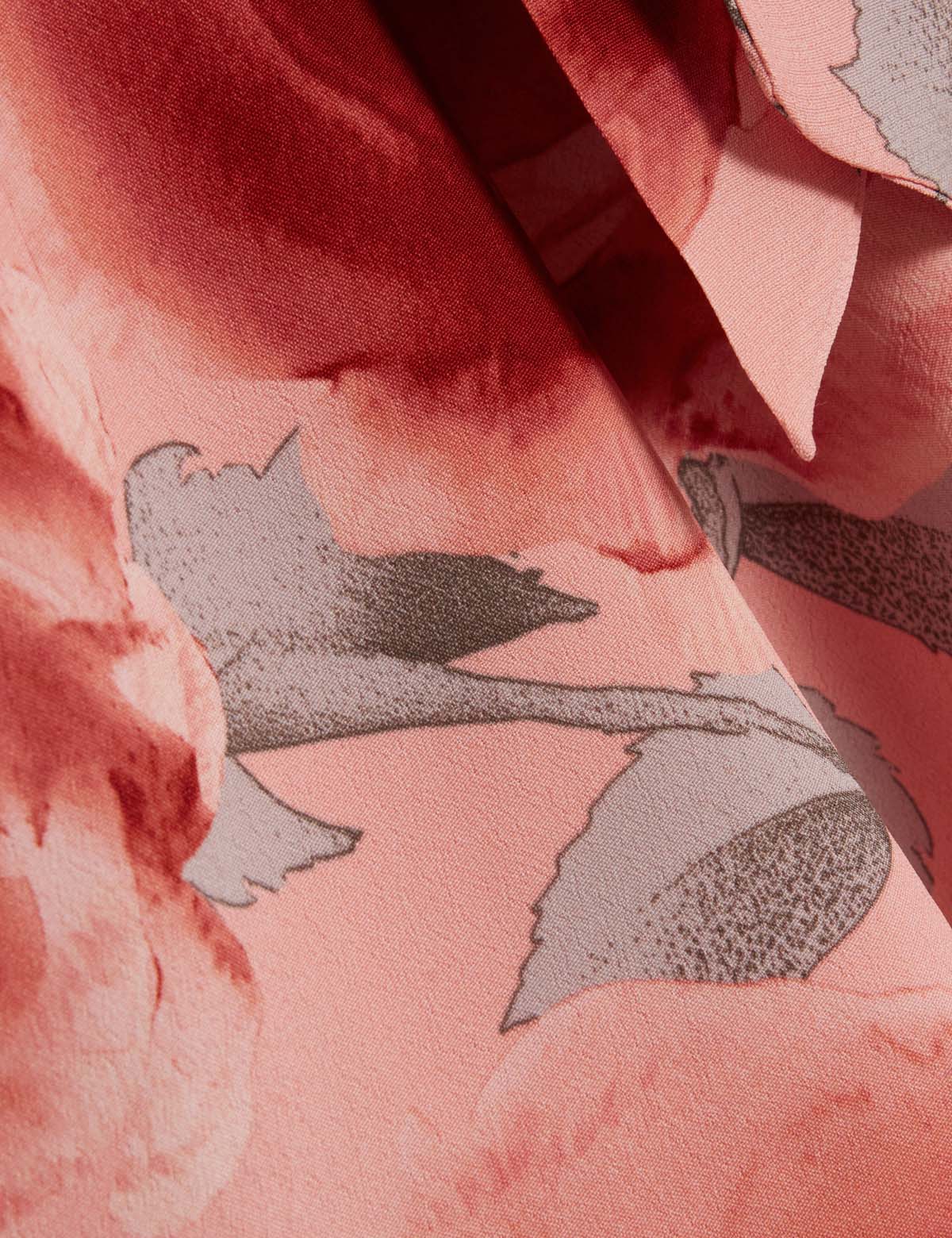 Ambera Printed Tie Halter Neck Top Coral