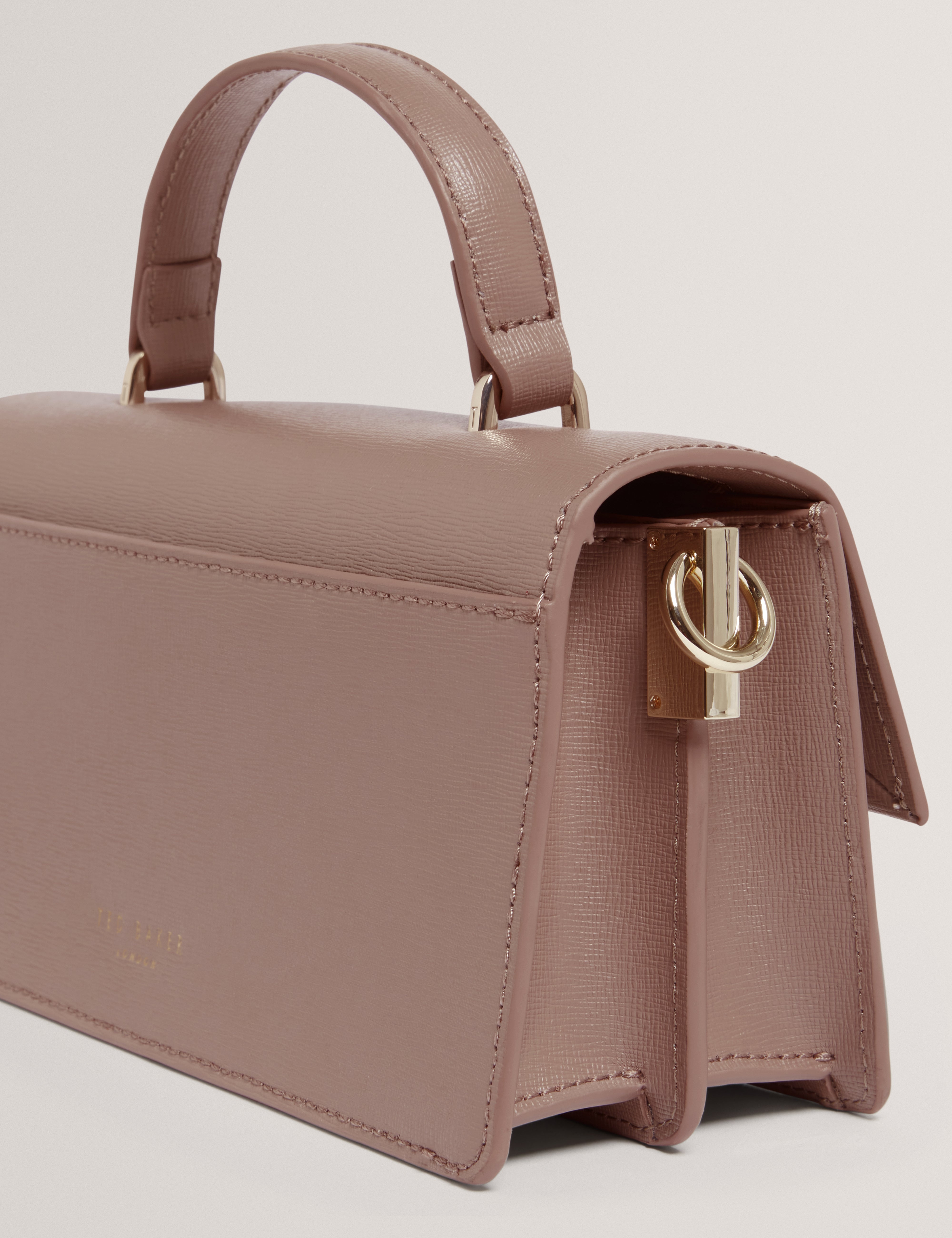 Rennye Elongated Bar Detail Cross Body Taupe