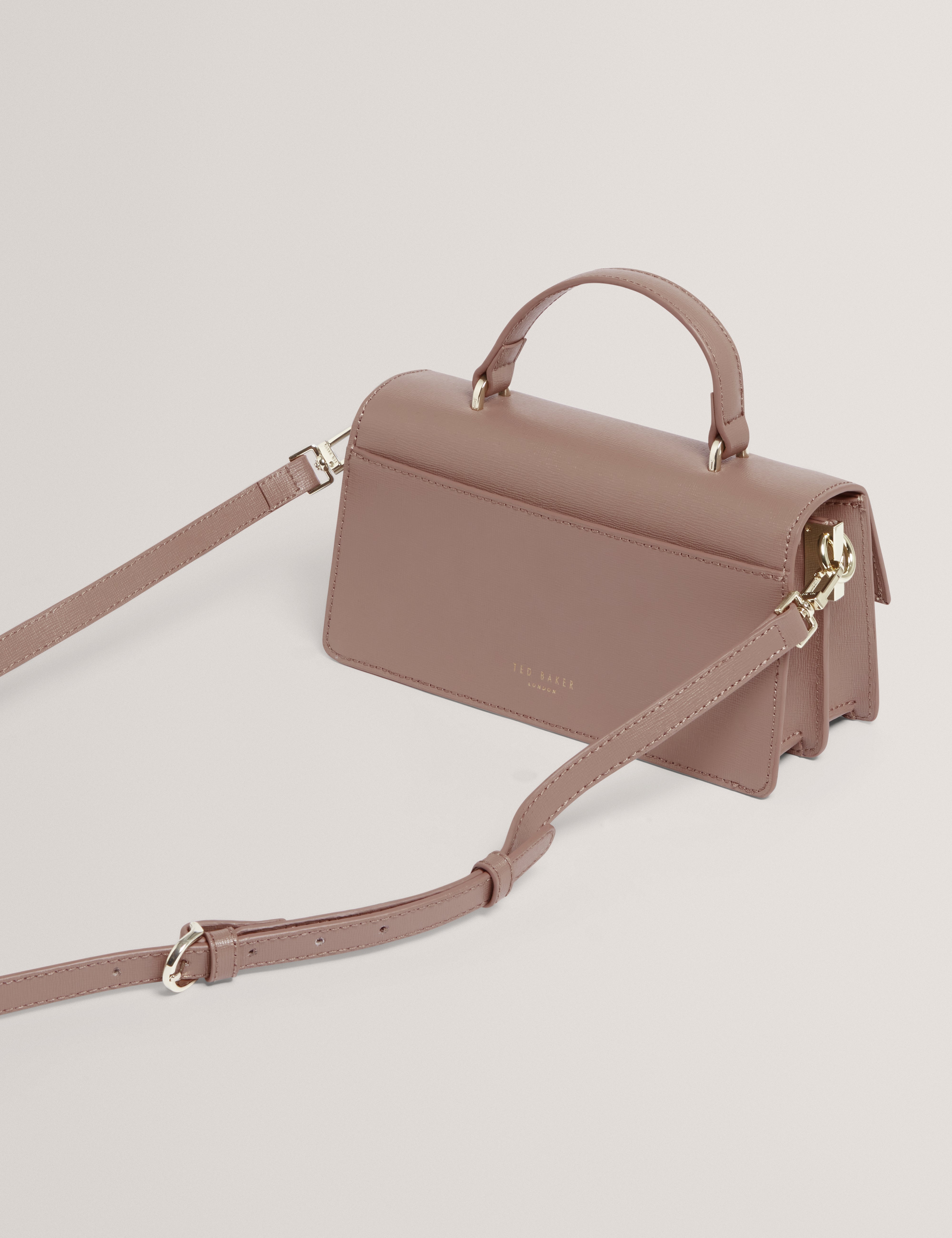 Rennye Elongated Bar Detail Cross Body Taupe