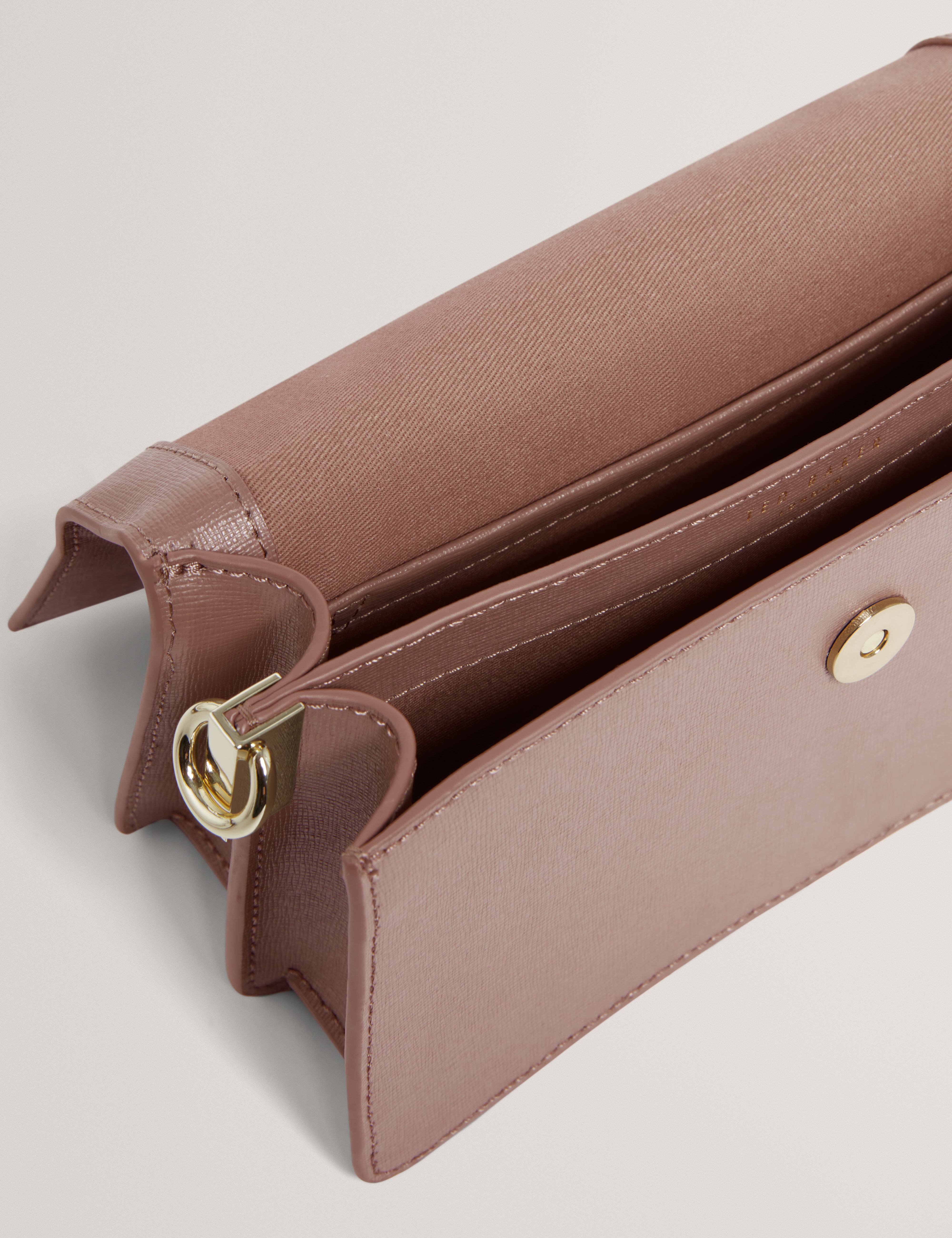 Rennye Elongated Bar Detail Cross Body Taupe