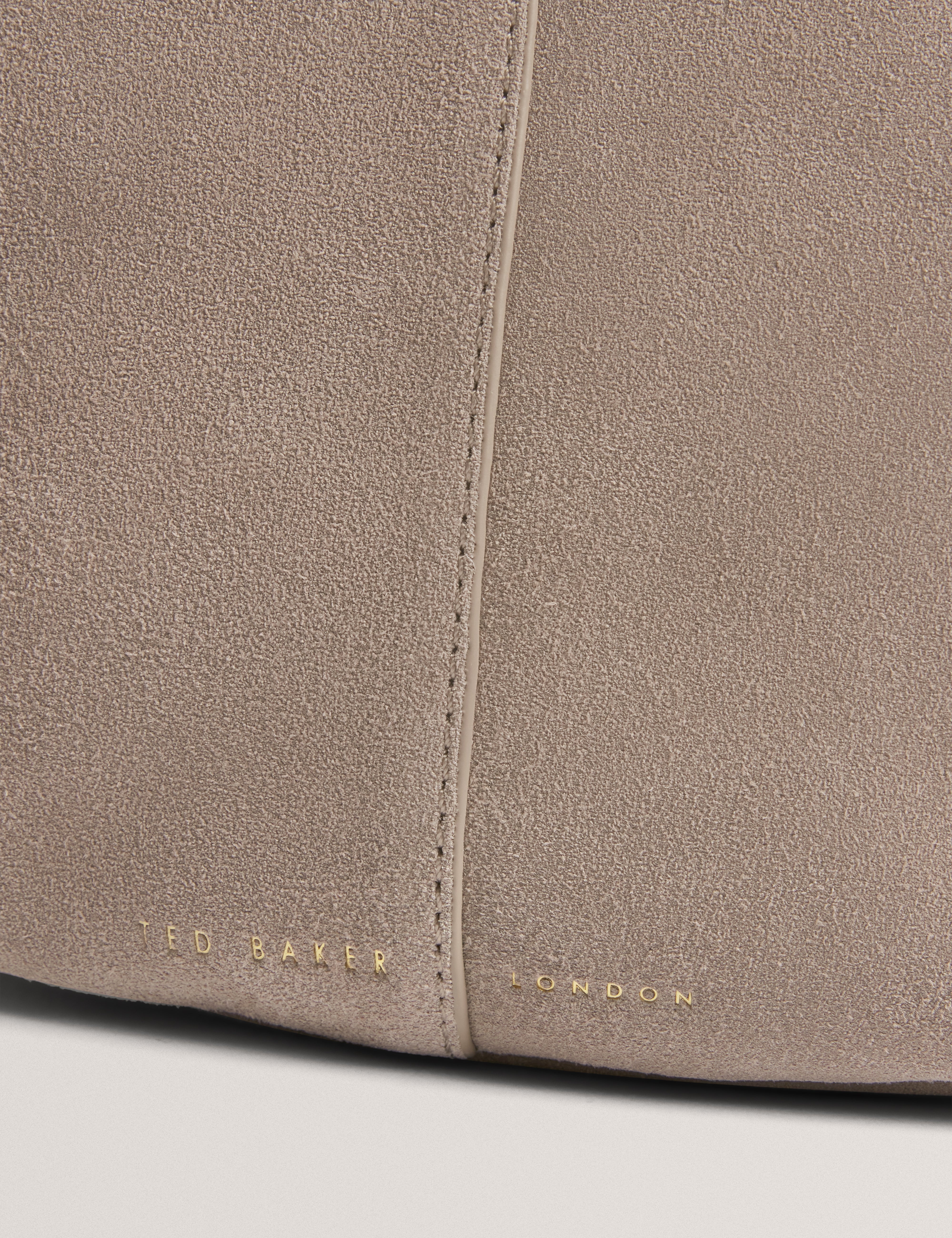 Ammilia Bar Detail Slouchy Hobo Bag Taupe