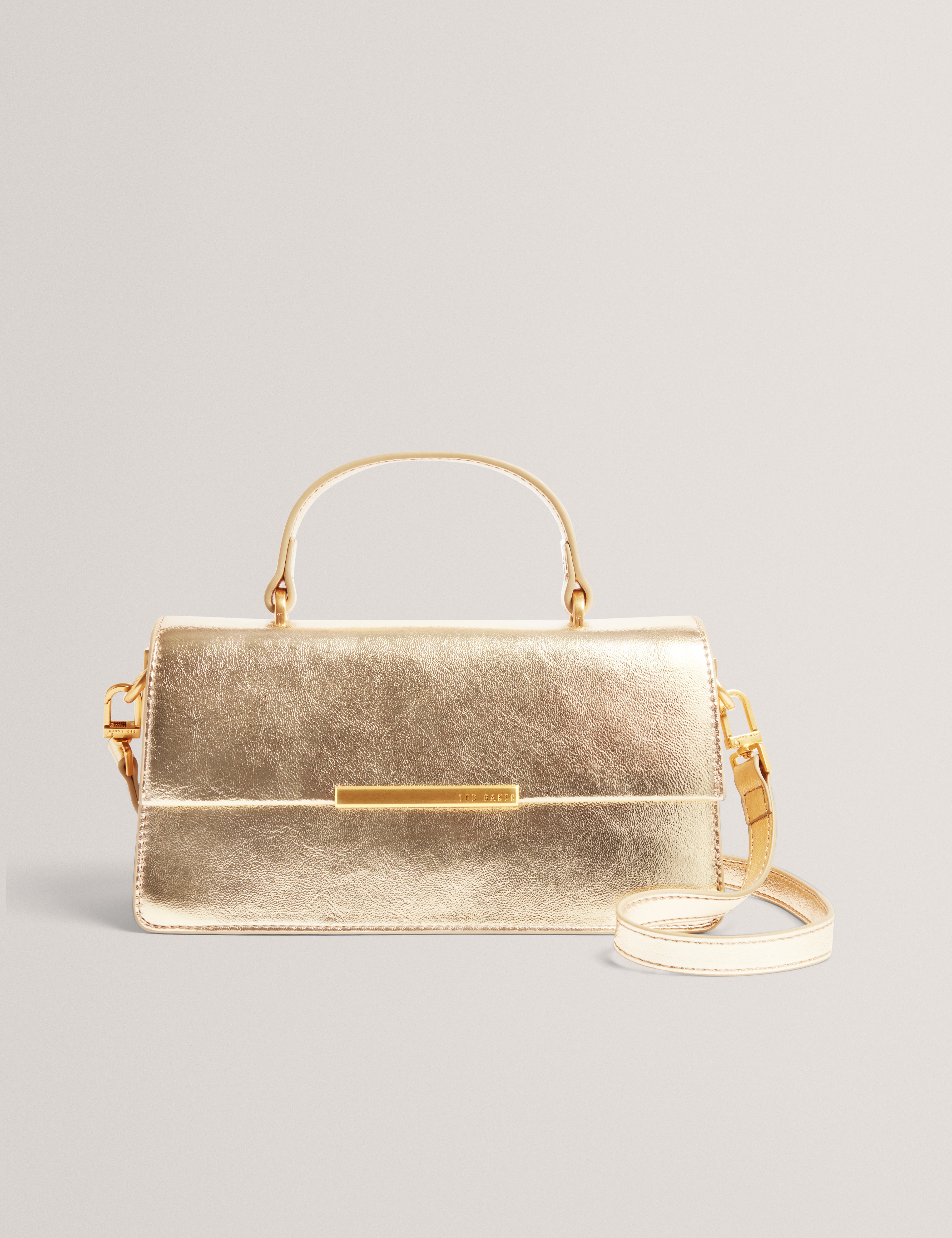Rennyee Elongated Bar Detail Cross Body Gold