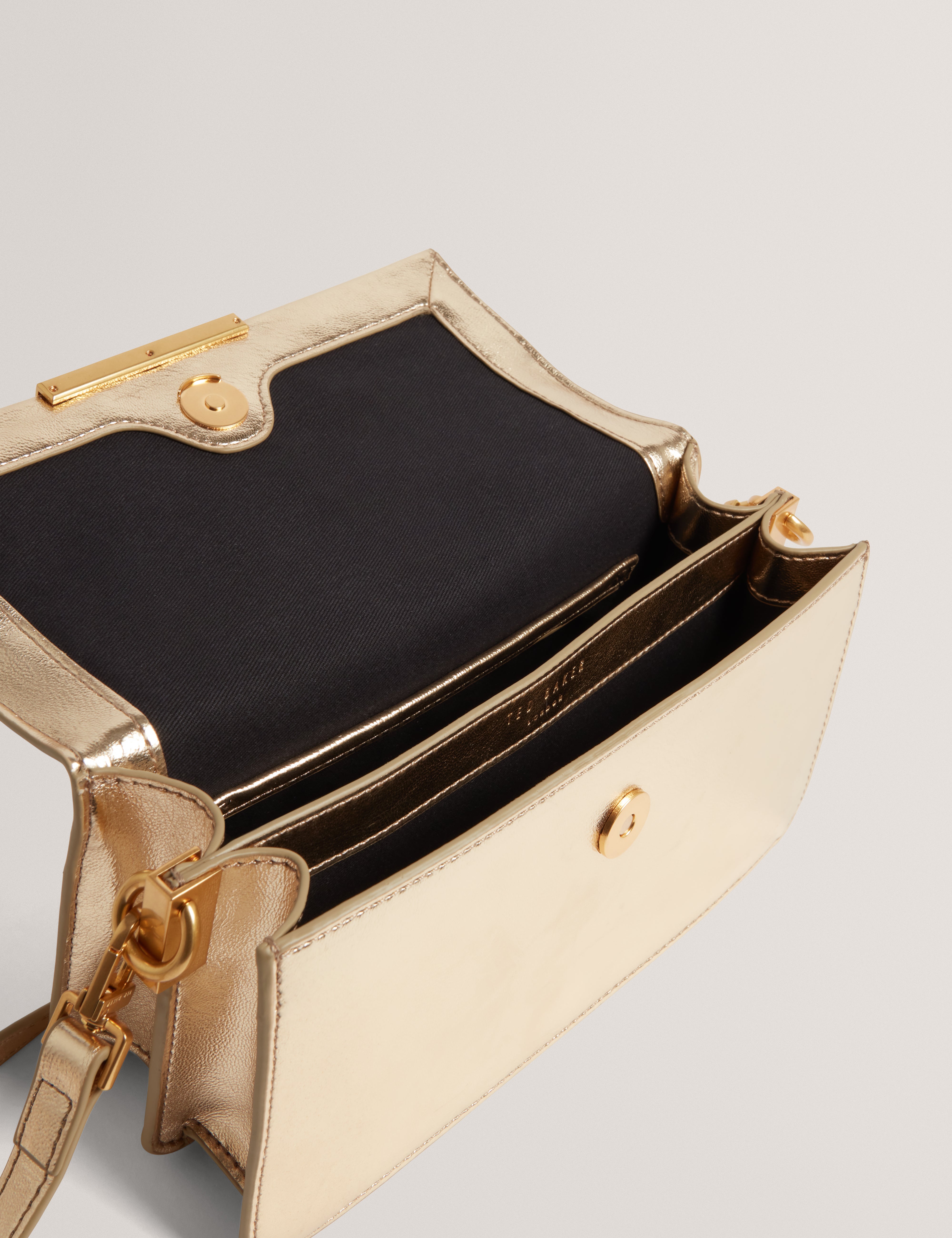 Rennyee Elongated Bar Detail Cross Body Gold