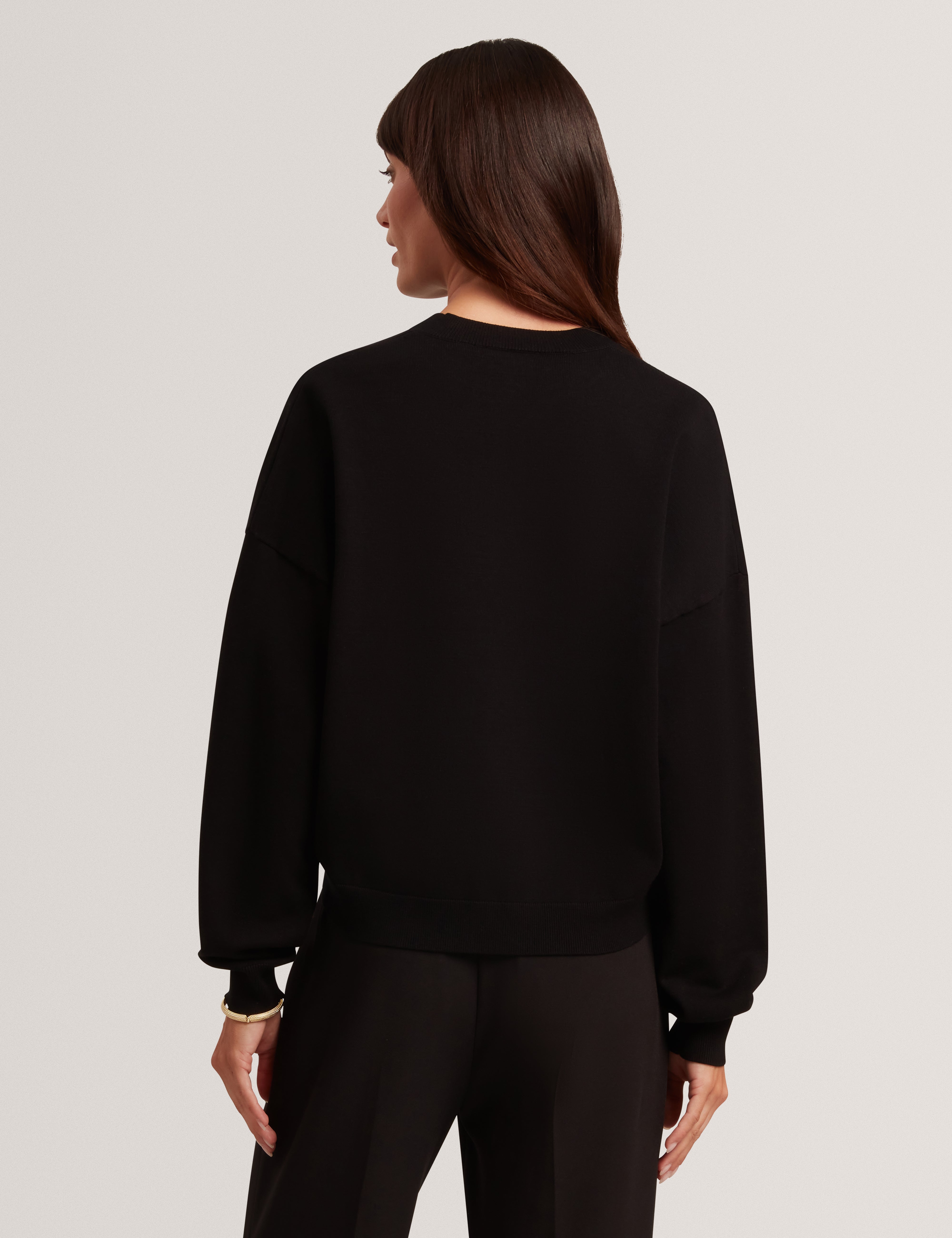Neslie Organza Applique Cardigan Black