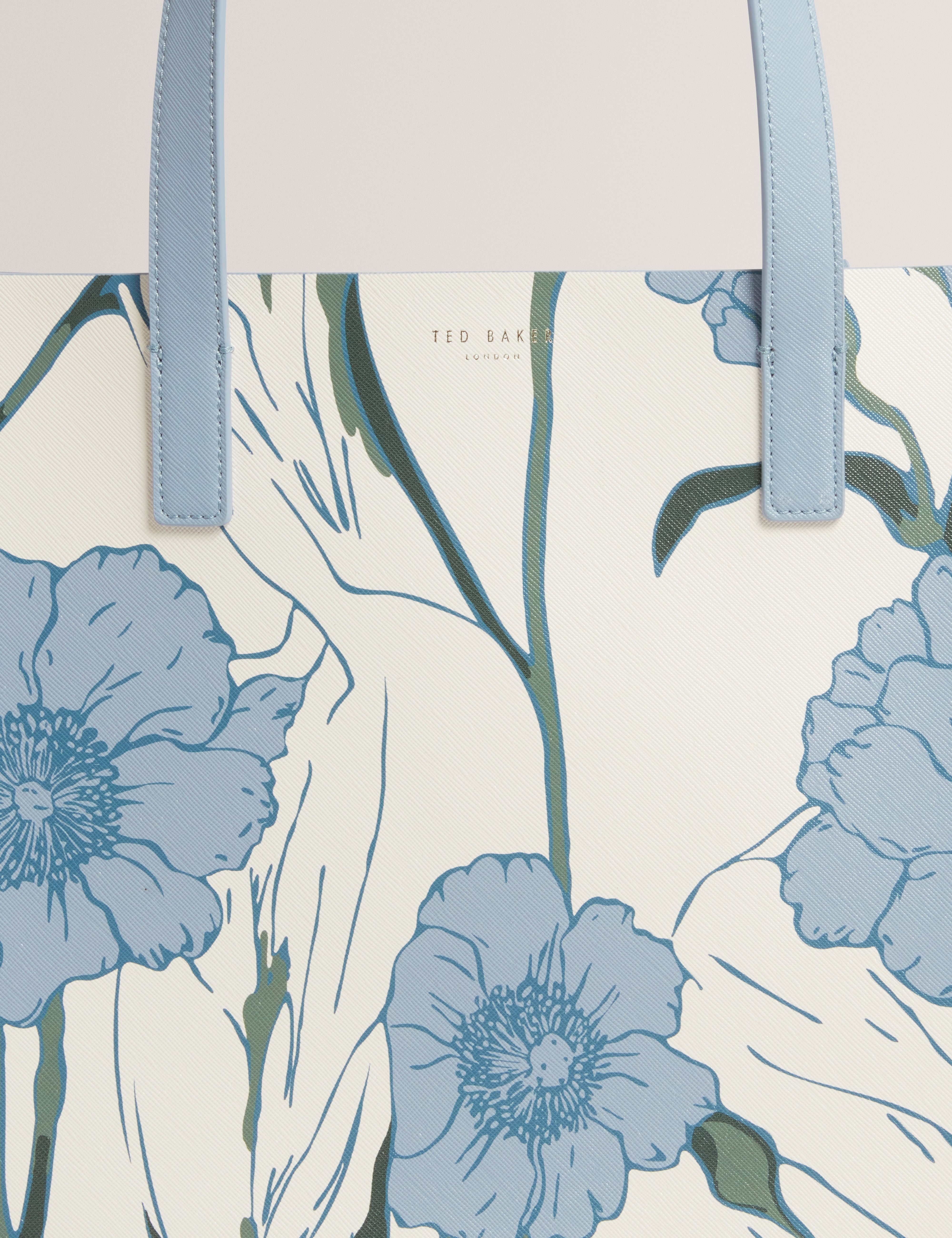 Tipcon Floral Print Large Icon Bag Lt-Blue