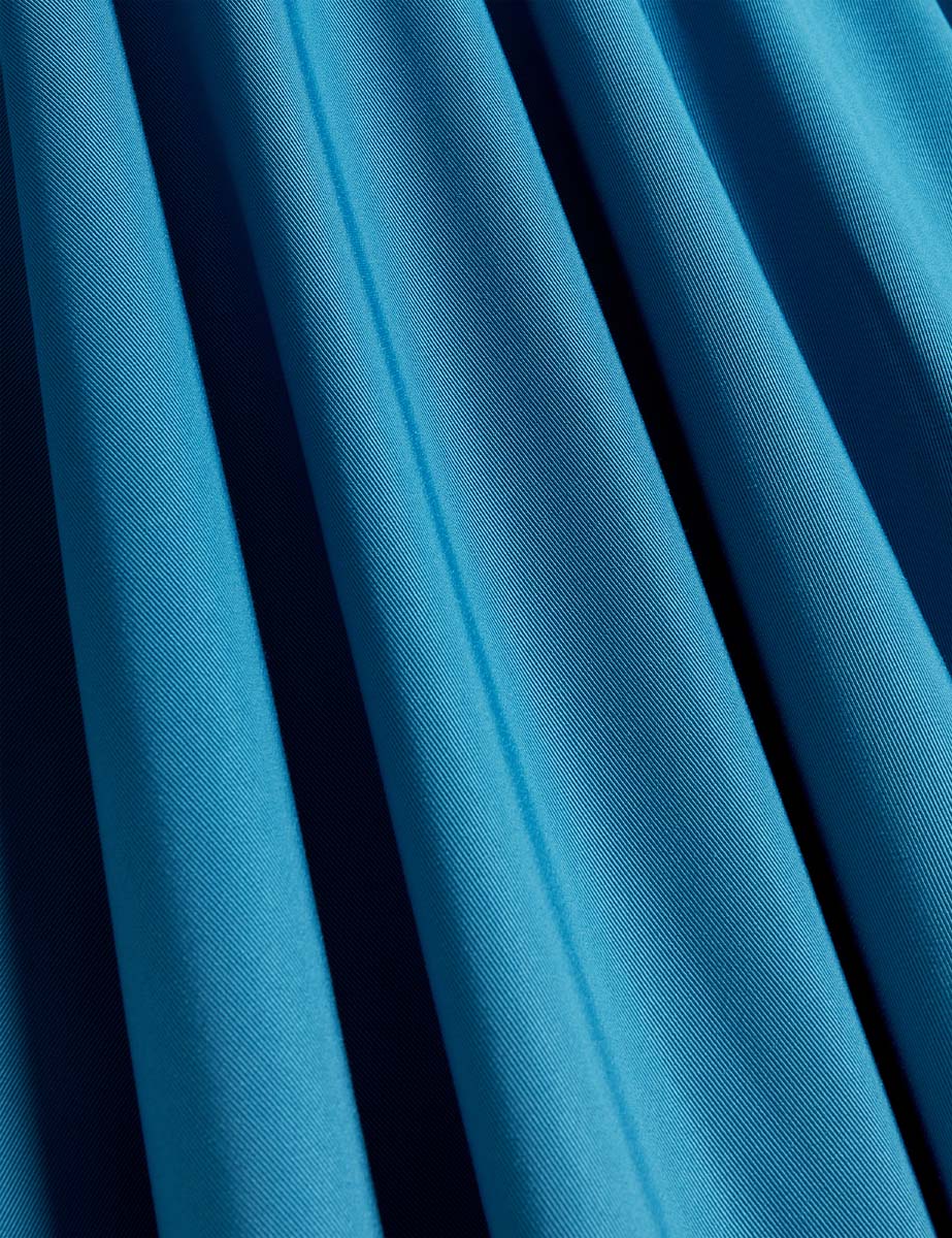 Movaa Ottoman Midi Skirt Teal-Blue