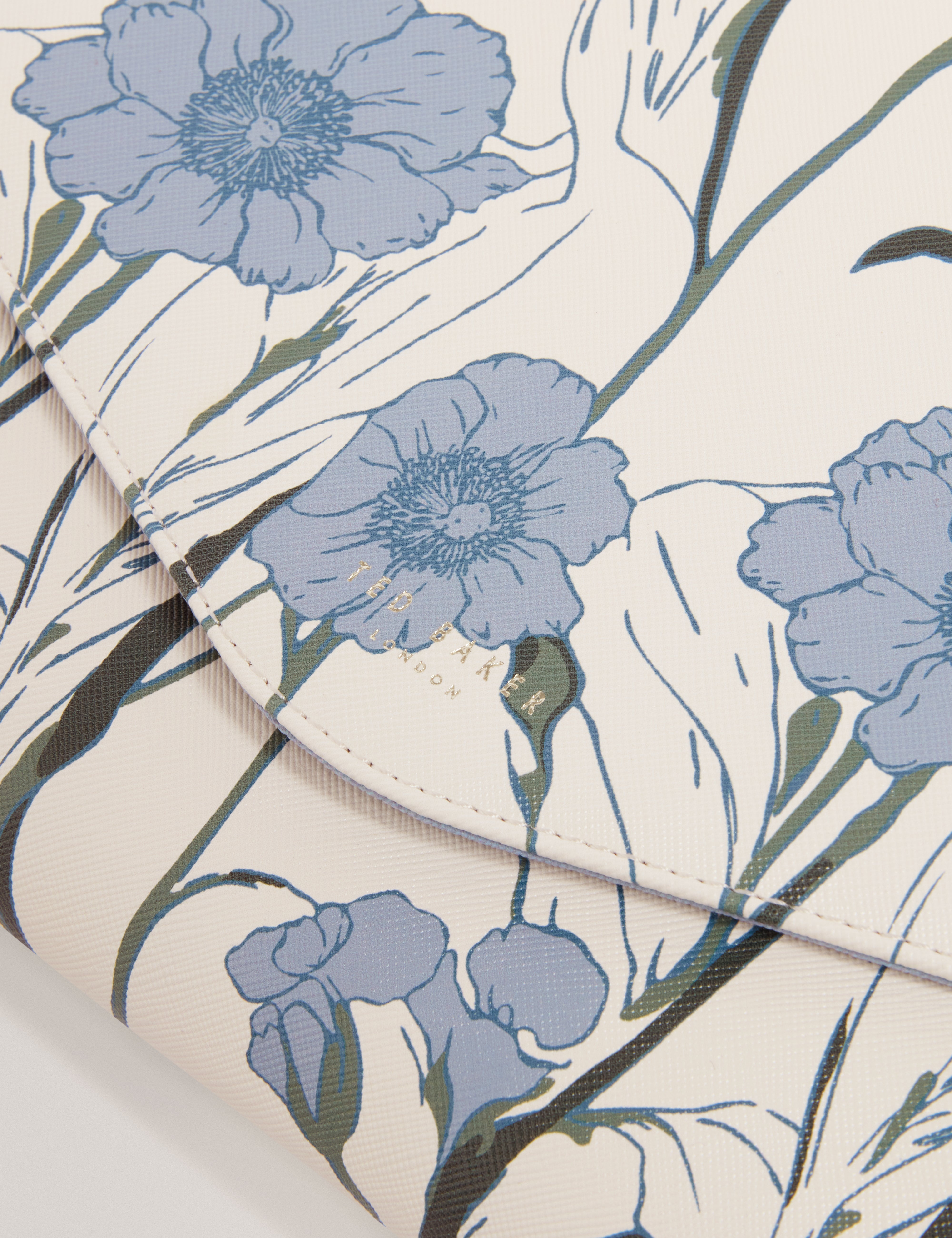 Tomoso Floral Print Pouch Lt-Blue