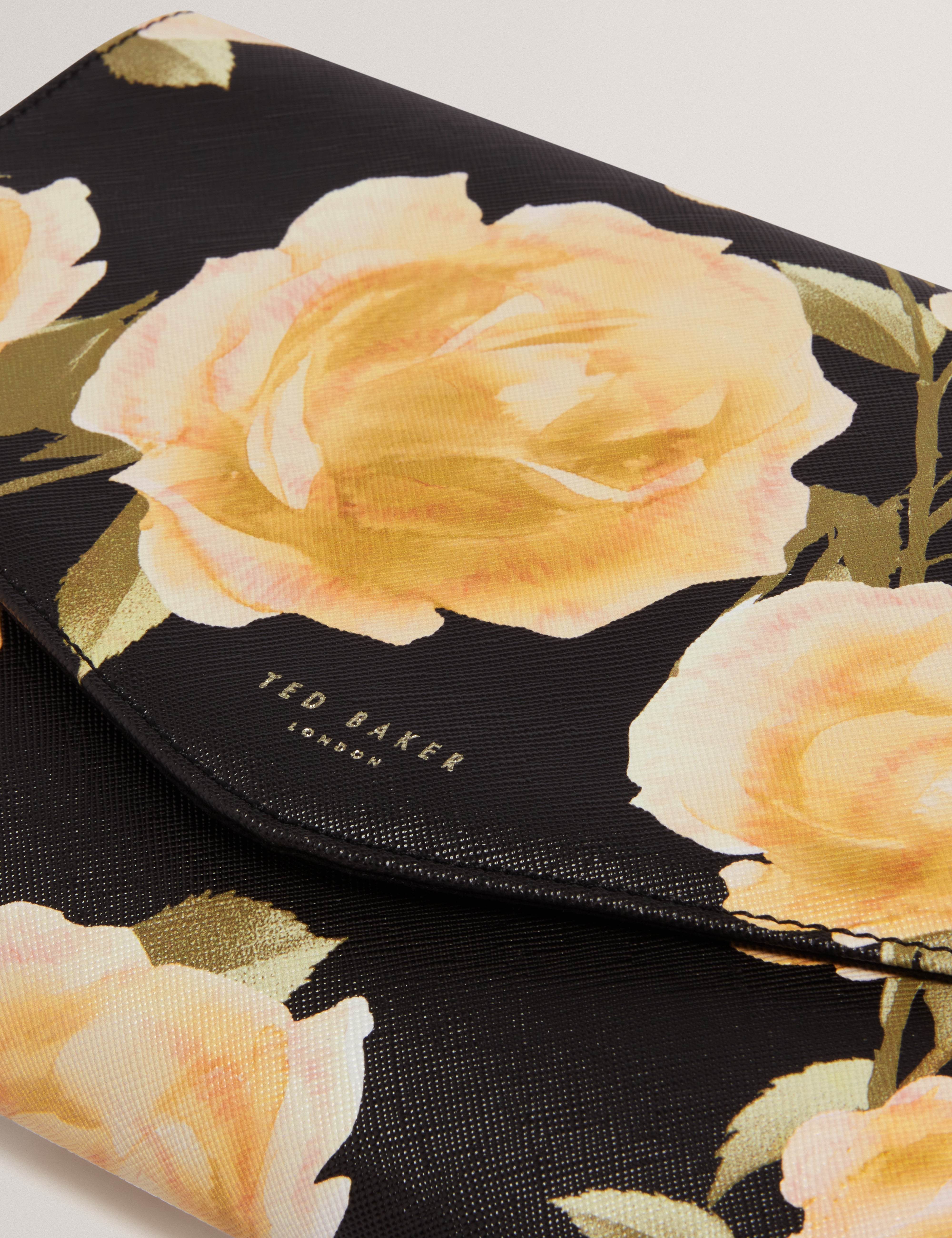 Raymi Floral Printed Pouch Black