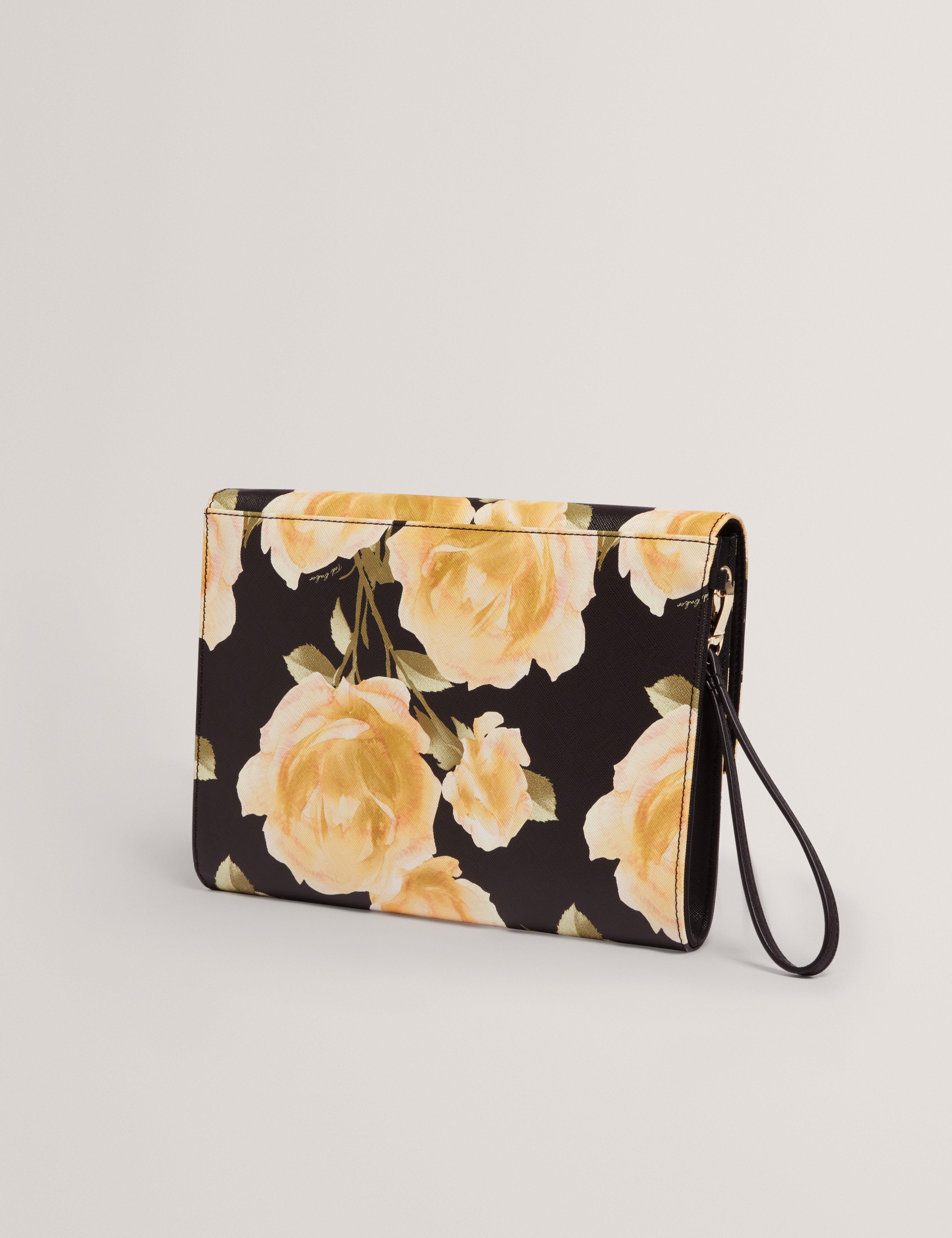 Raymi Floral Printed Pouch Black
