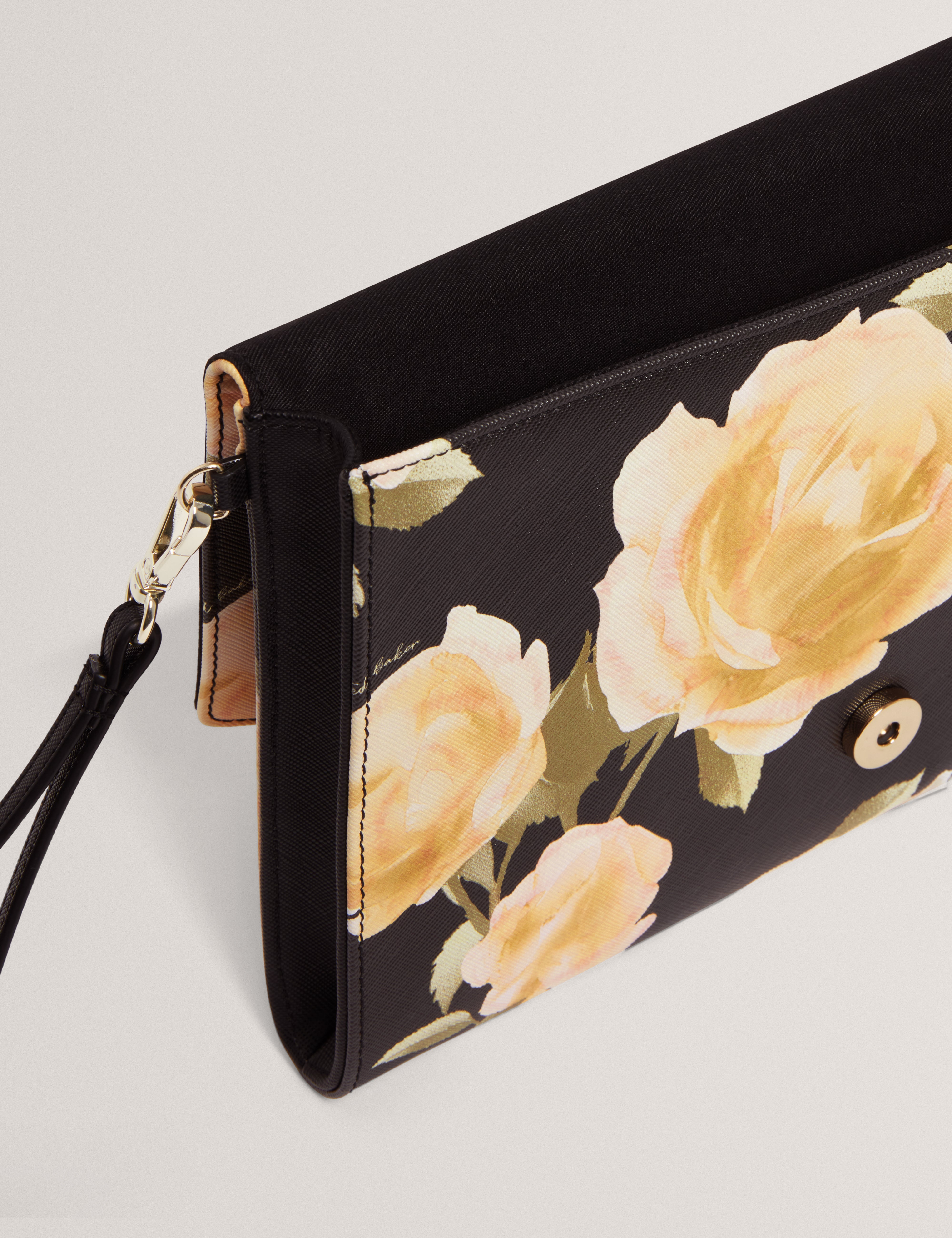 Raymi Floral Printed Pouch Black