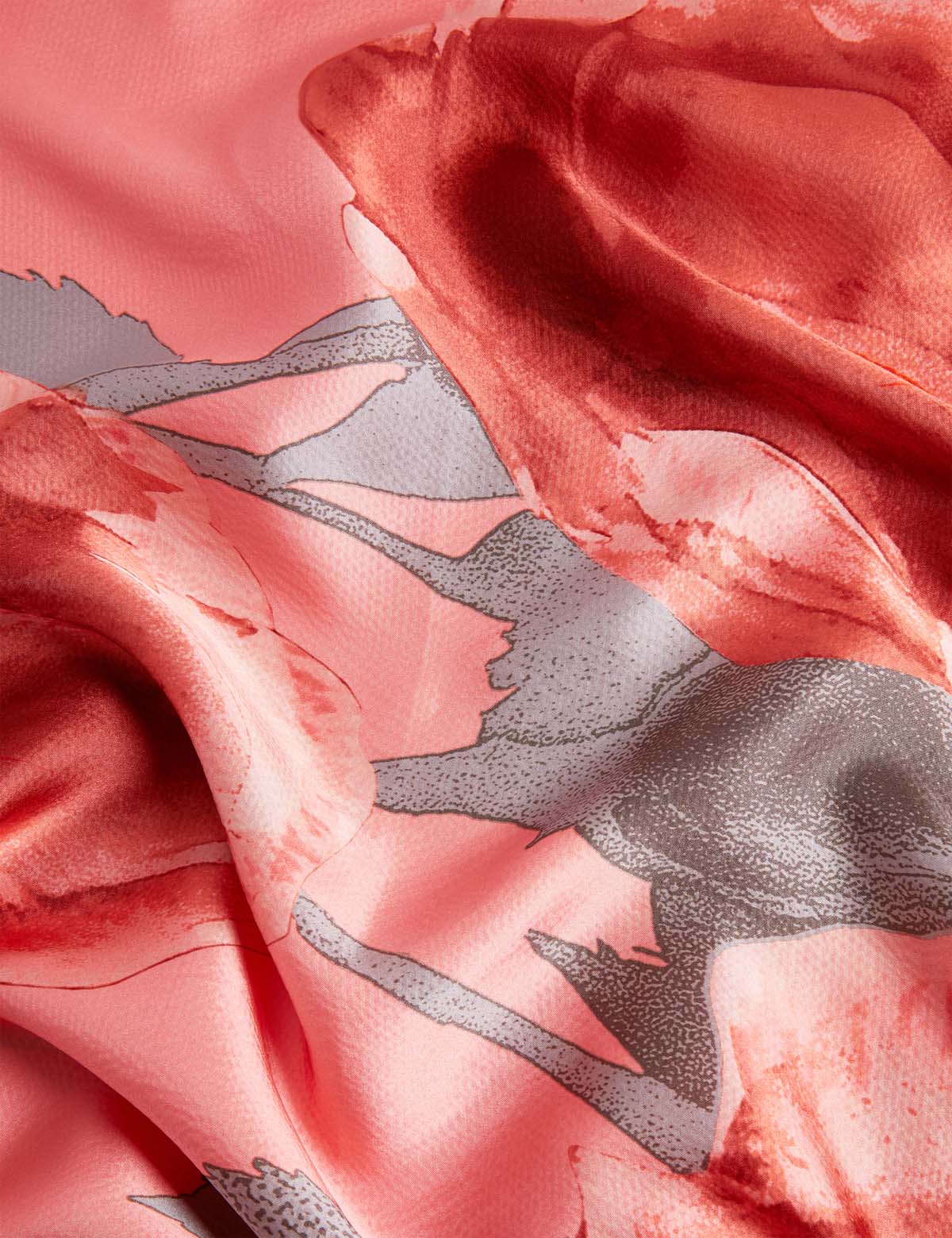 Miyakaz Printed Silk Cape Pink