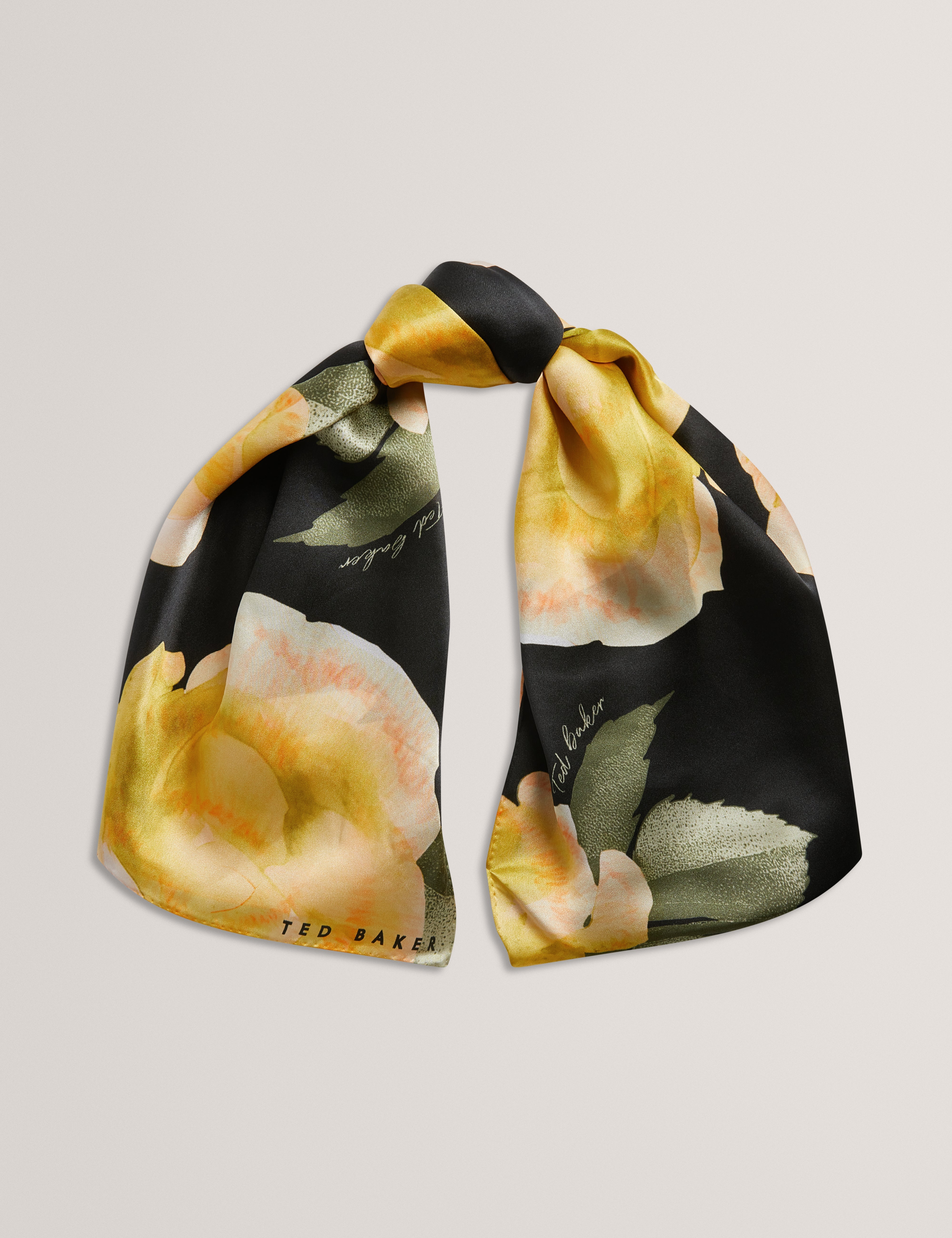 Paulay Printed Wide Scarf Black