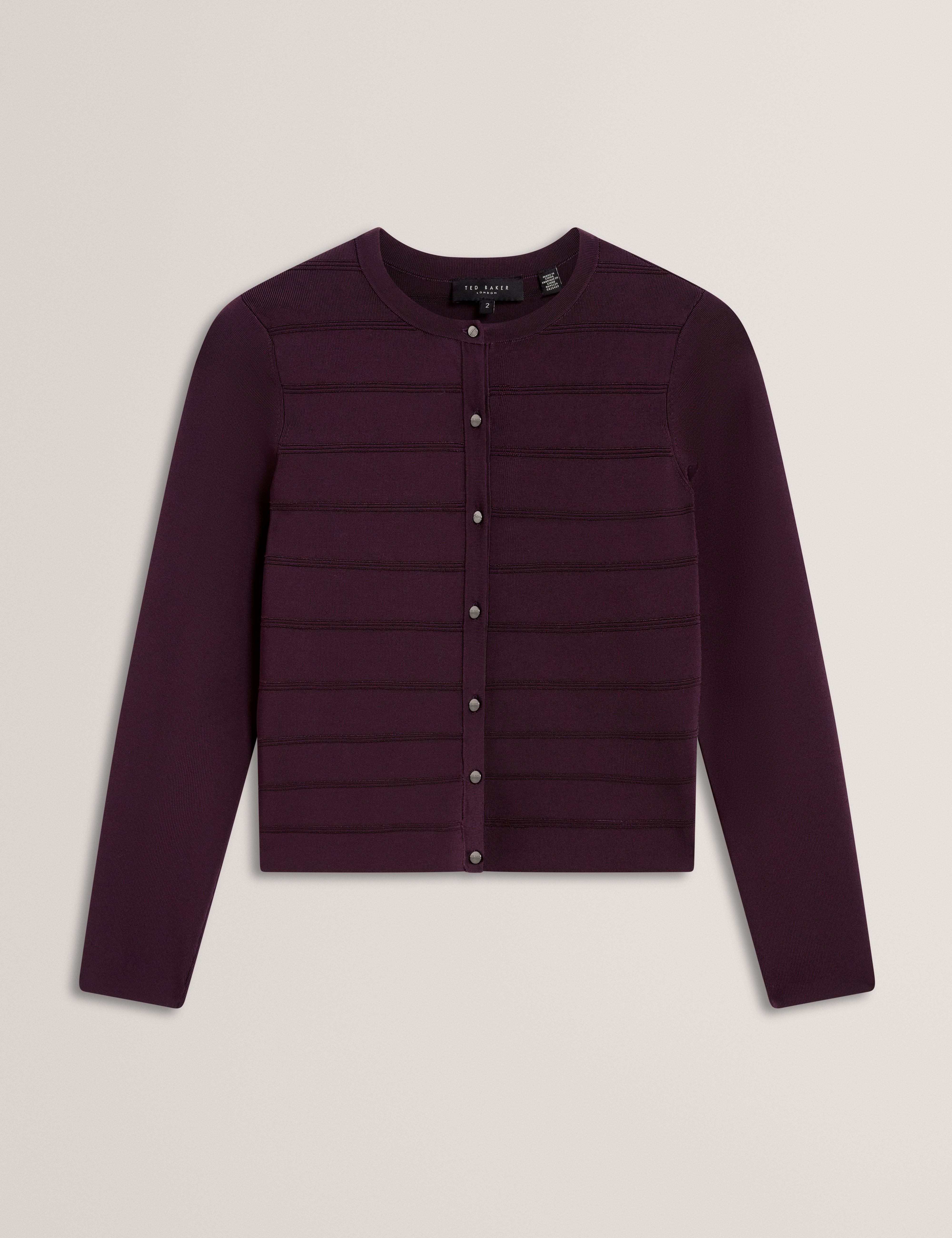 Rellia Cropped Bandage Cardigan Dp-Purple
