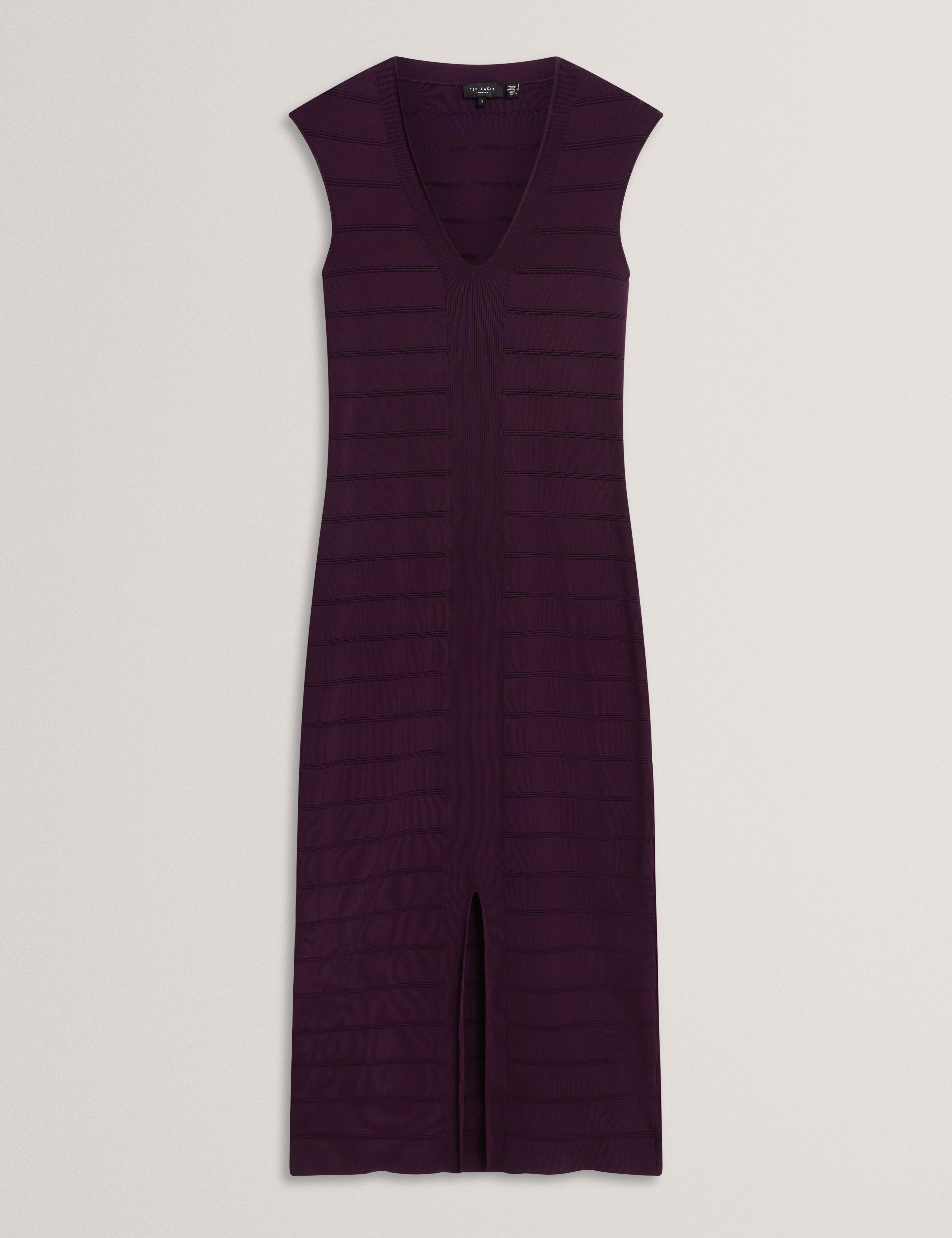 Asterie Bandage V Neck Bodycon Dress Dp-Purple