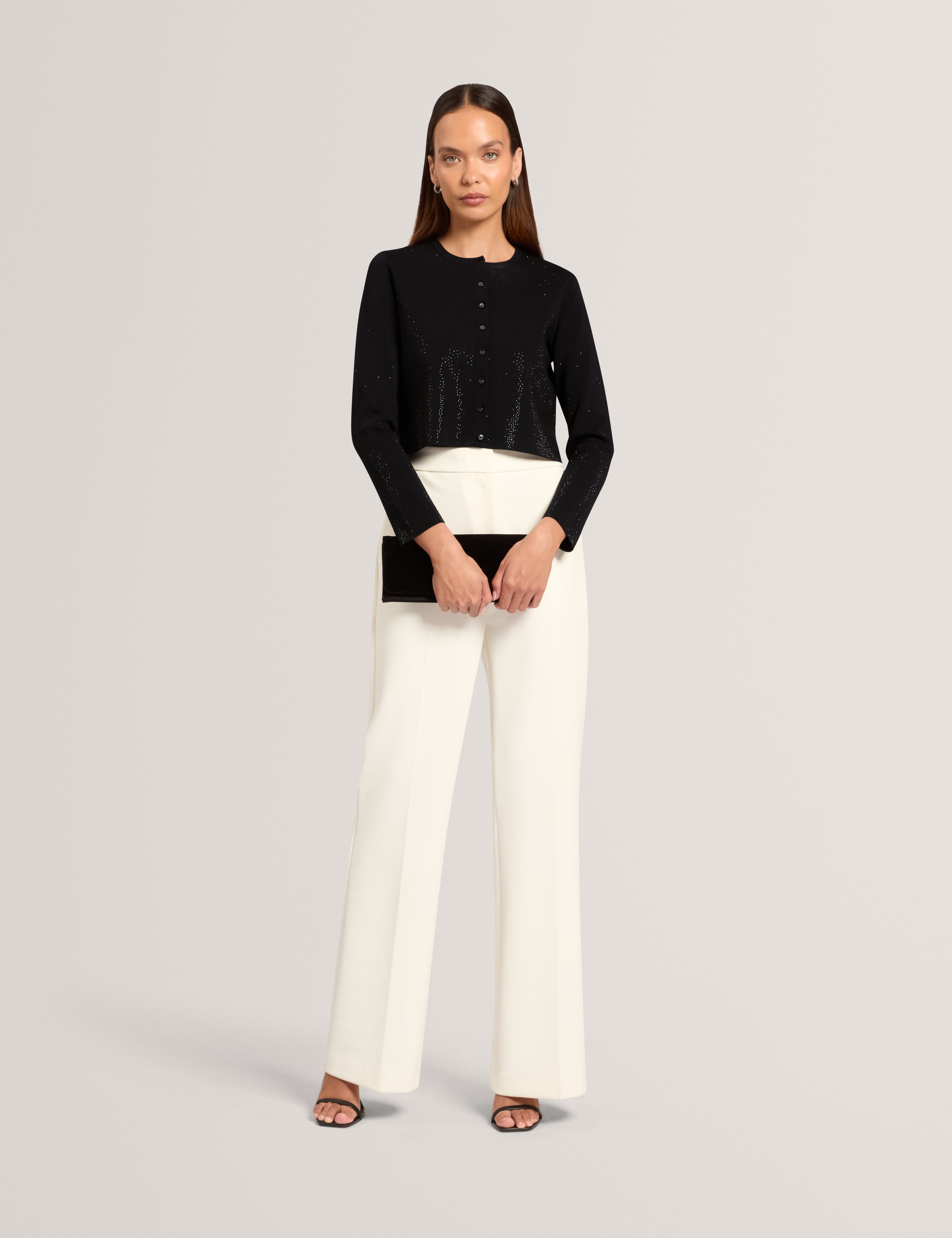 Arua Hot Fix Cardigan Black
