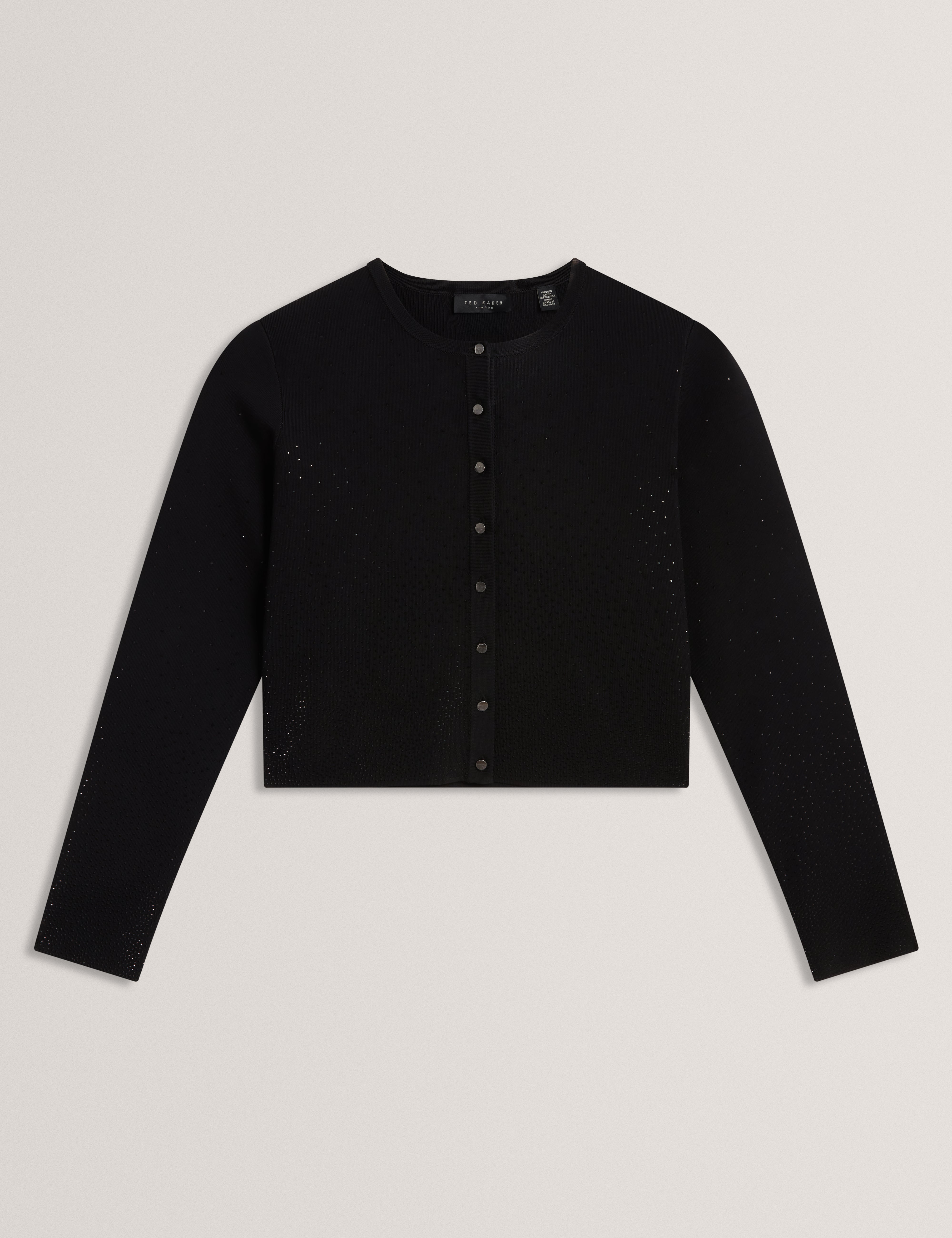Arua Hot Fix Cardigan Black